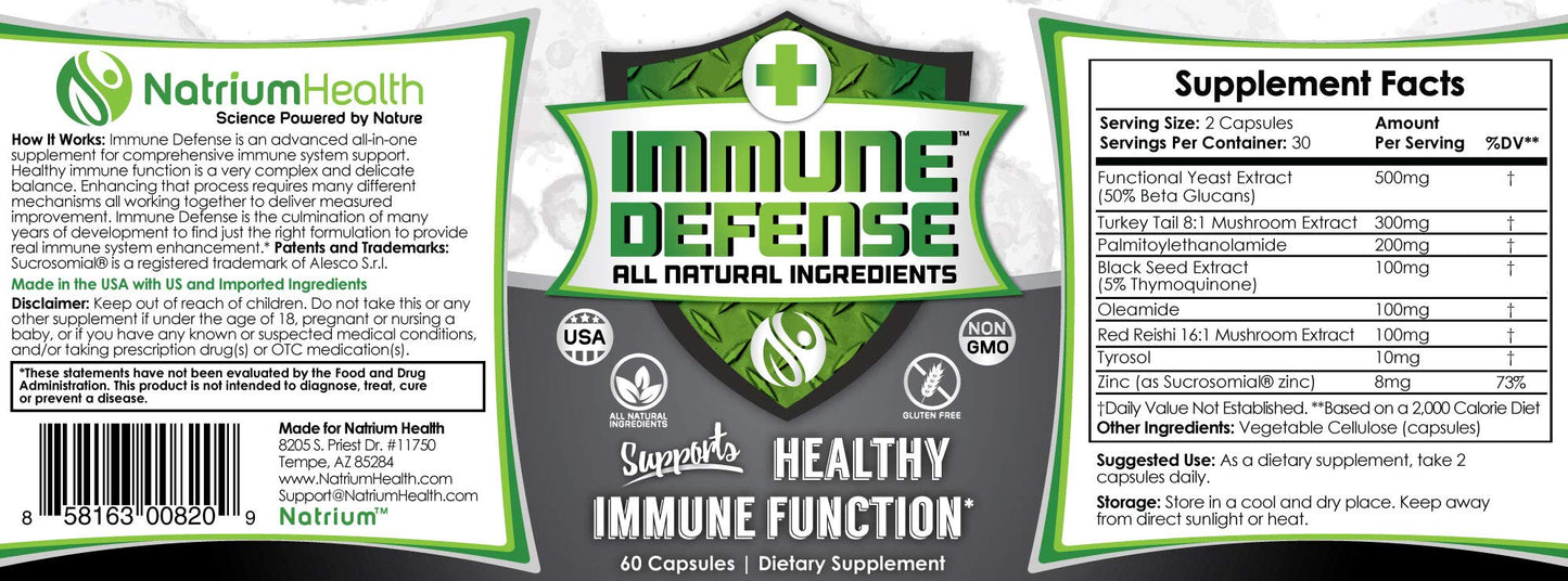 Natrium Health Immune Defense Capsules 120