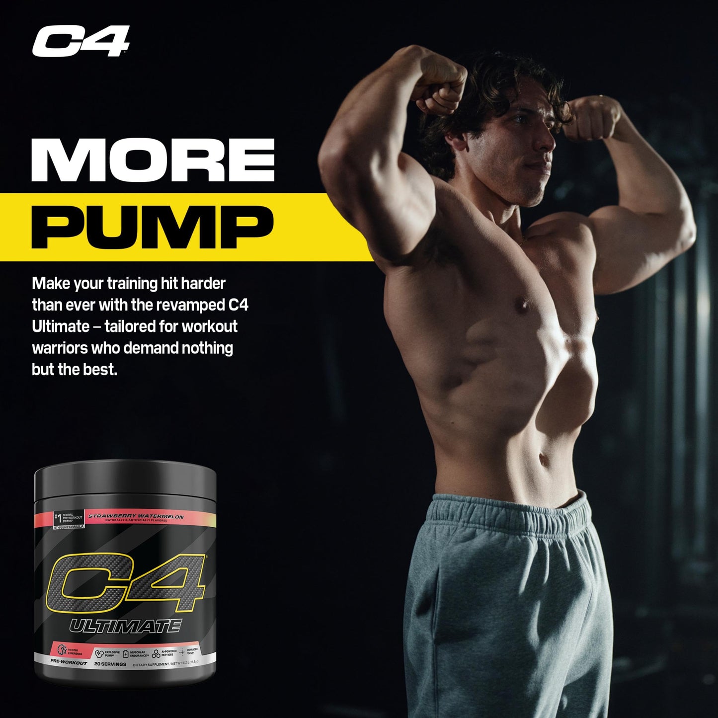 C4 Ultimate Pre Workout Watermelon Powder 11.5 oz