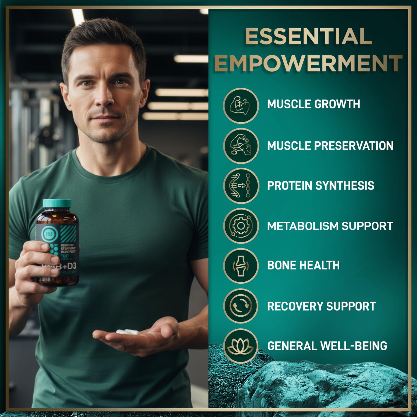 WILD FUEL HMB and Vitamin D3 Supplement Capsules 360 Capsules