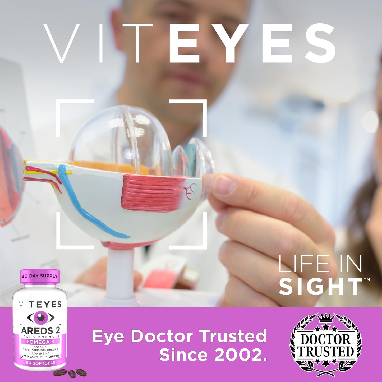 Viteyes AREDS 2 + Omega-3 Macular Health Formula Softgels, 90 Count