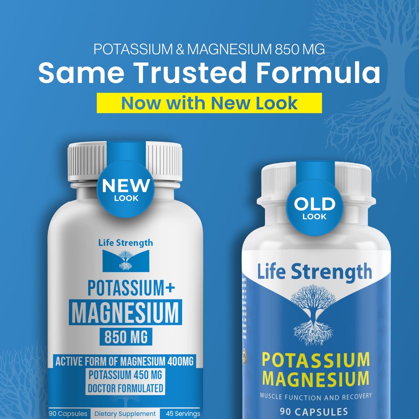 LifeStrength Magnesium Potassium Complex Capsules 90 Count