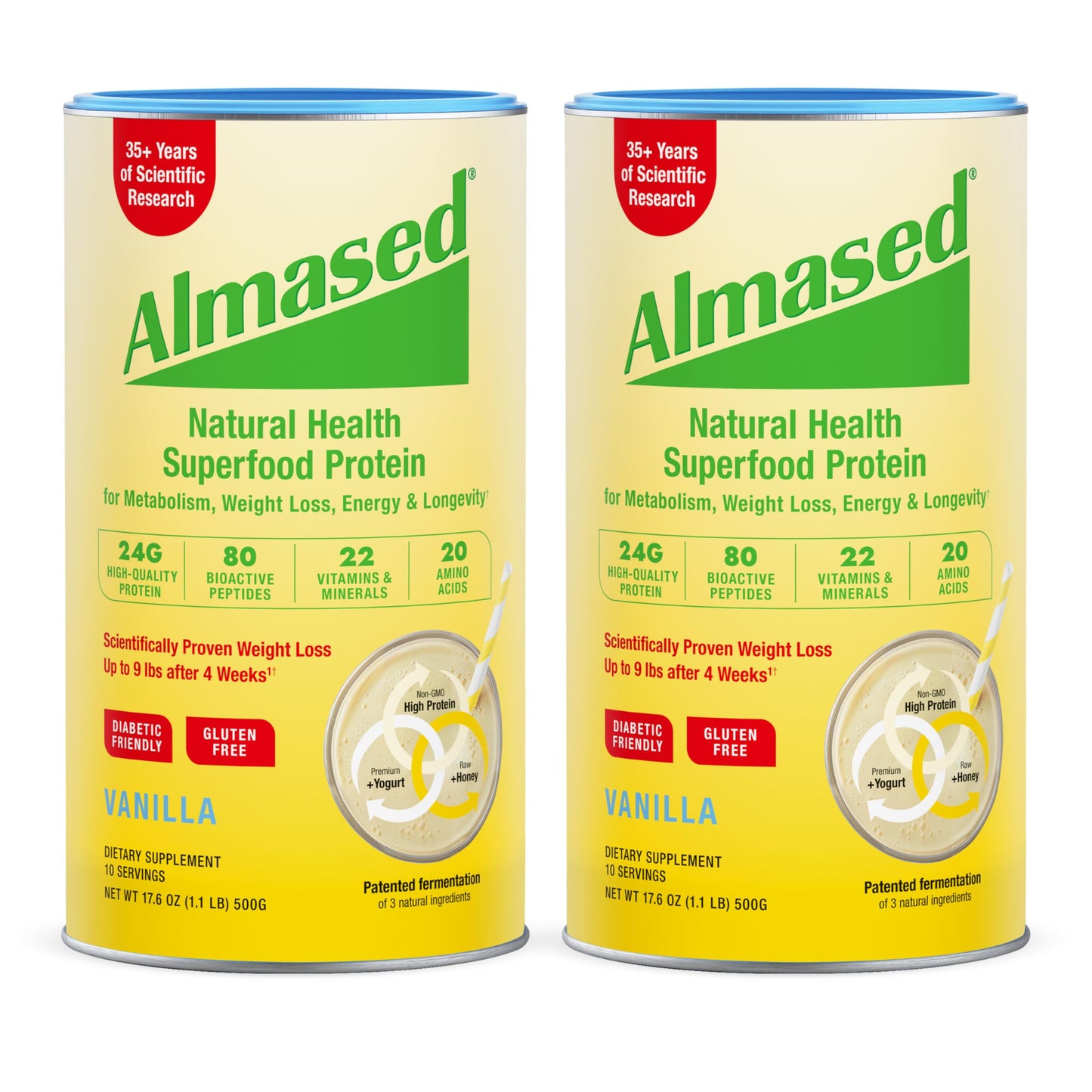 Almased Vanilla Meal Replacement Shake Powder 35.2 oz