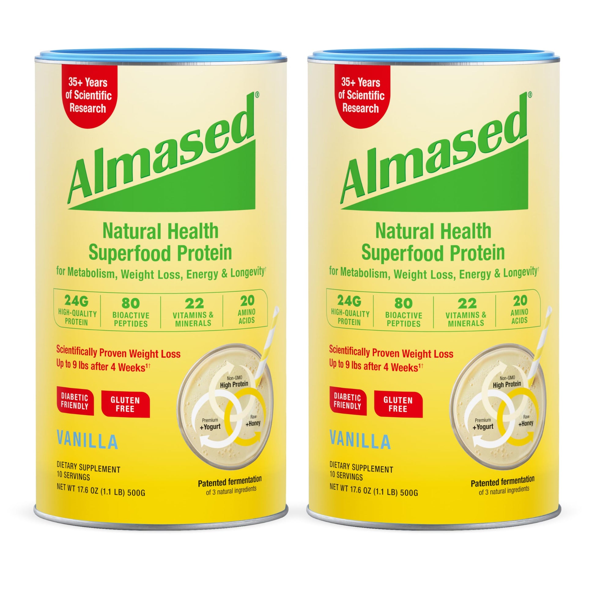Almased Vanilla Meal Replacement Shake Powder 35.2 oz