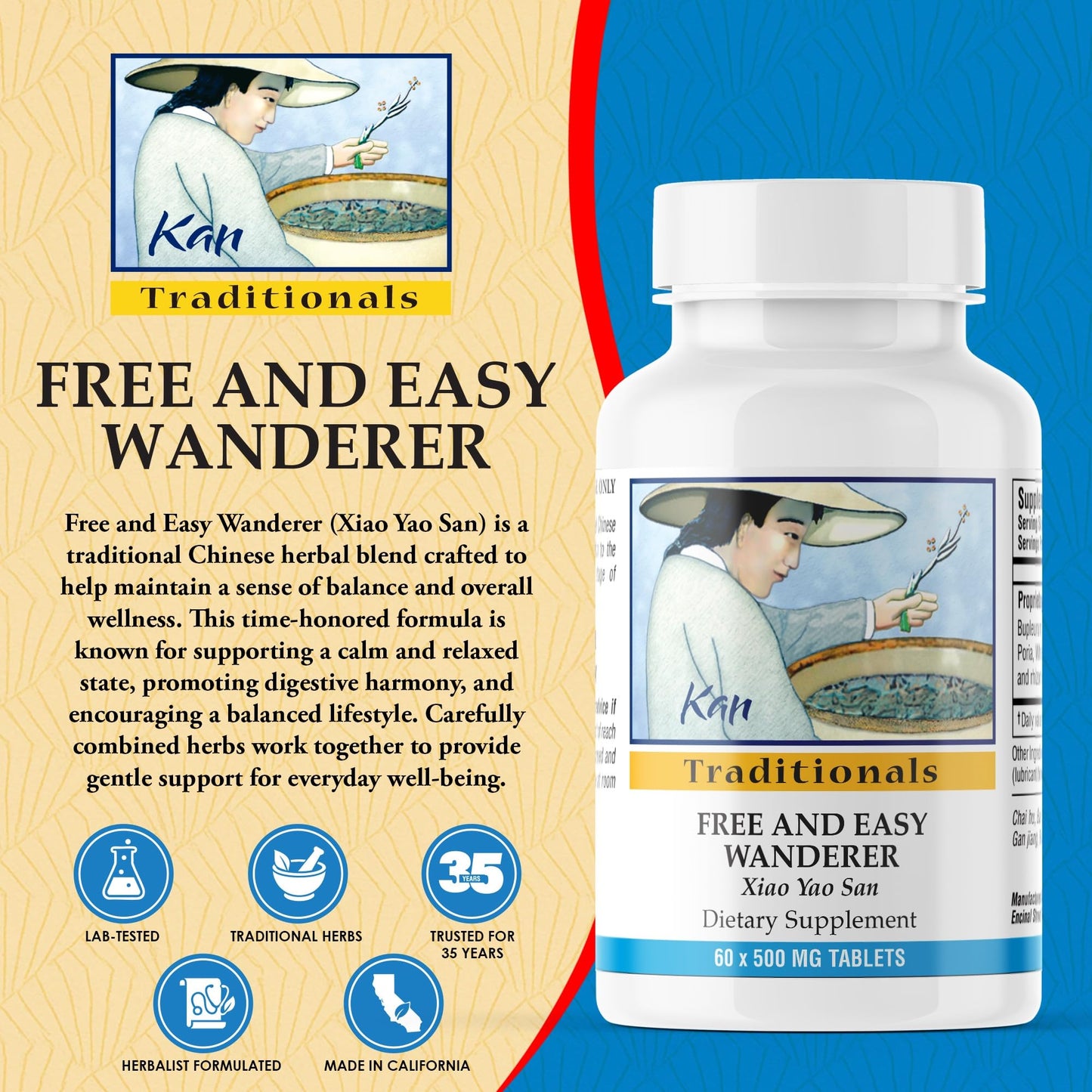 Kan Herb Free and Easy Wanderer 60 Tablets