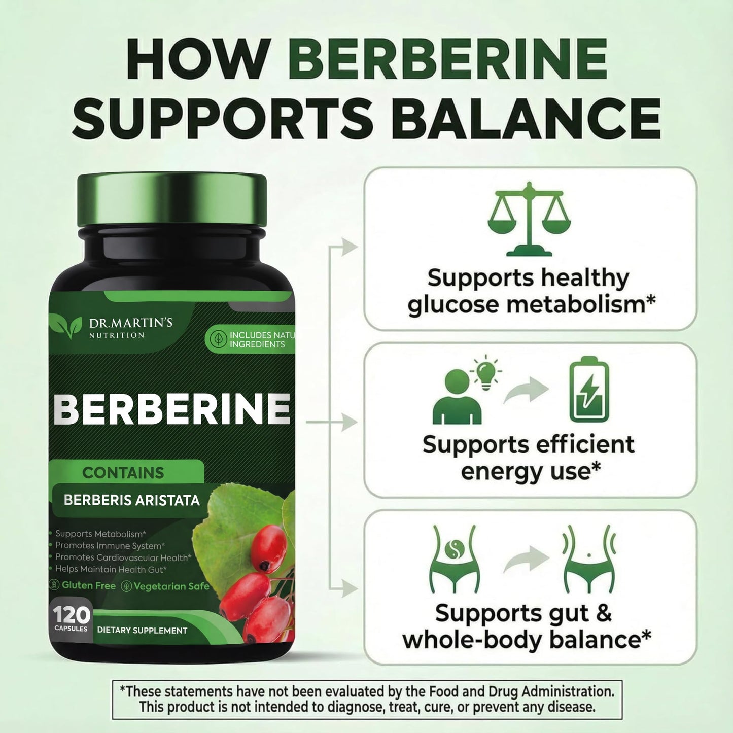 Dr. Martin's Nutrition Berberine Capsule 120