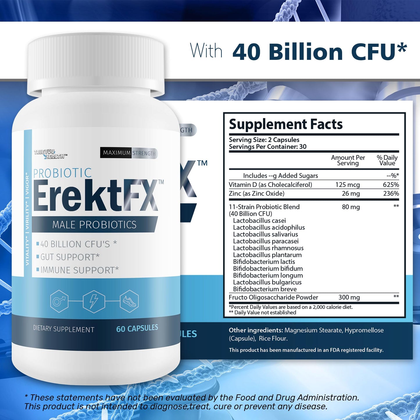 Generic Probiotic ErektFx Capsule 1 Count