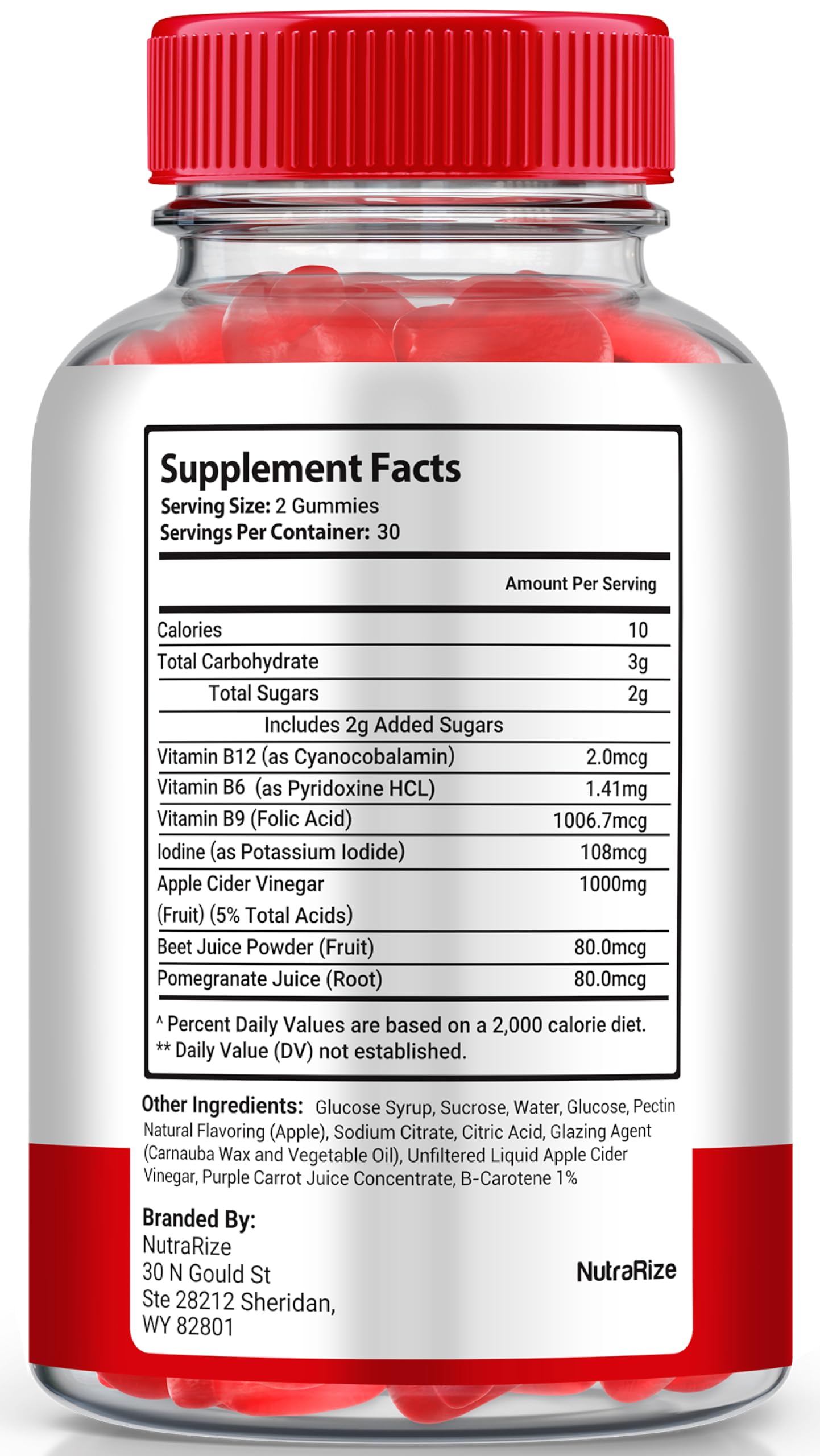 NutraRize Kinect Peak Keto ACV Gummy 120 Gummies