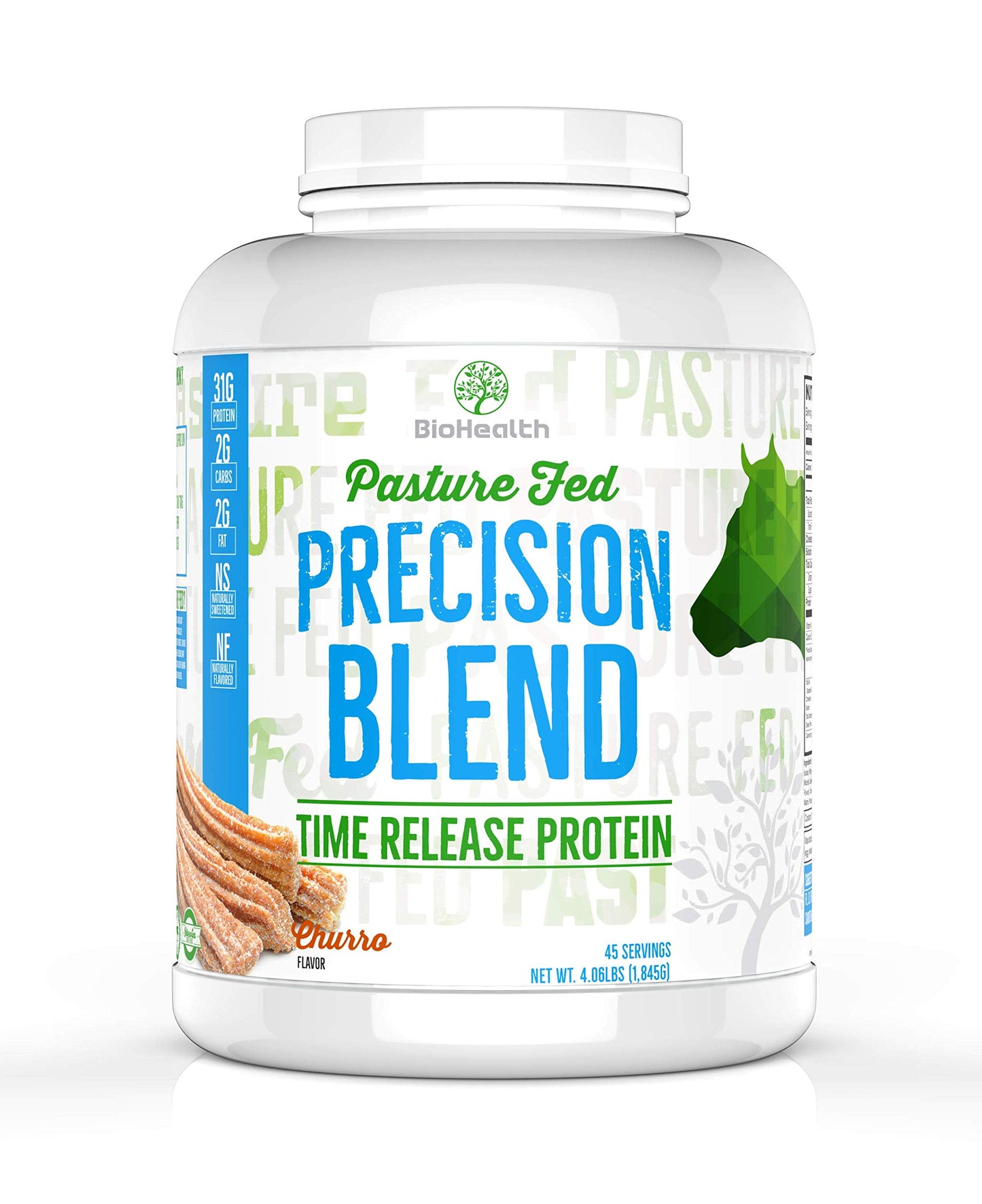 BioHealth Nutrition Precision Blend Churro Whey Protein Powder, 4 lb, 64 Servings