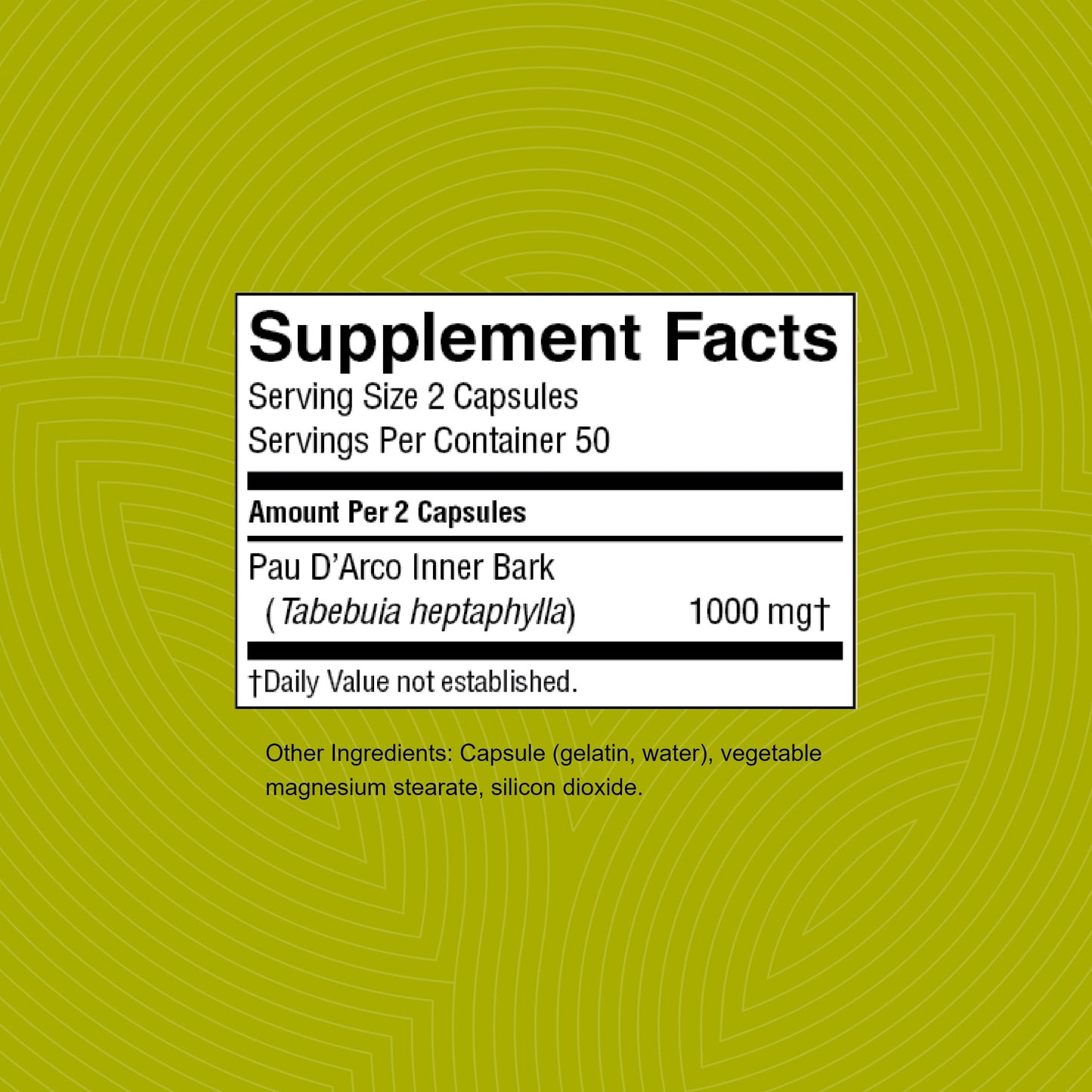 Nature's Sunshine Pau D'Arco Capsule 100 Count