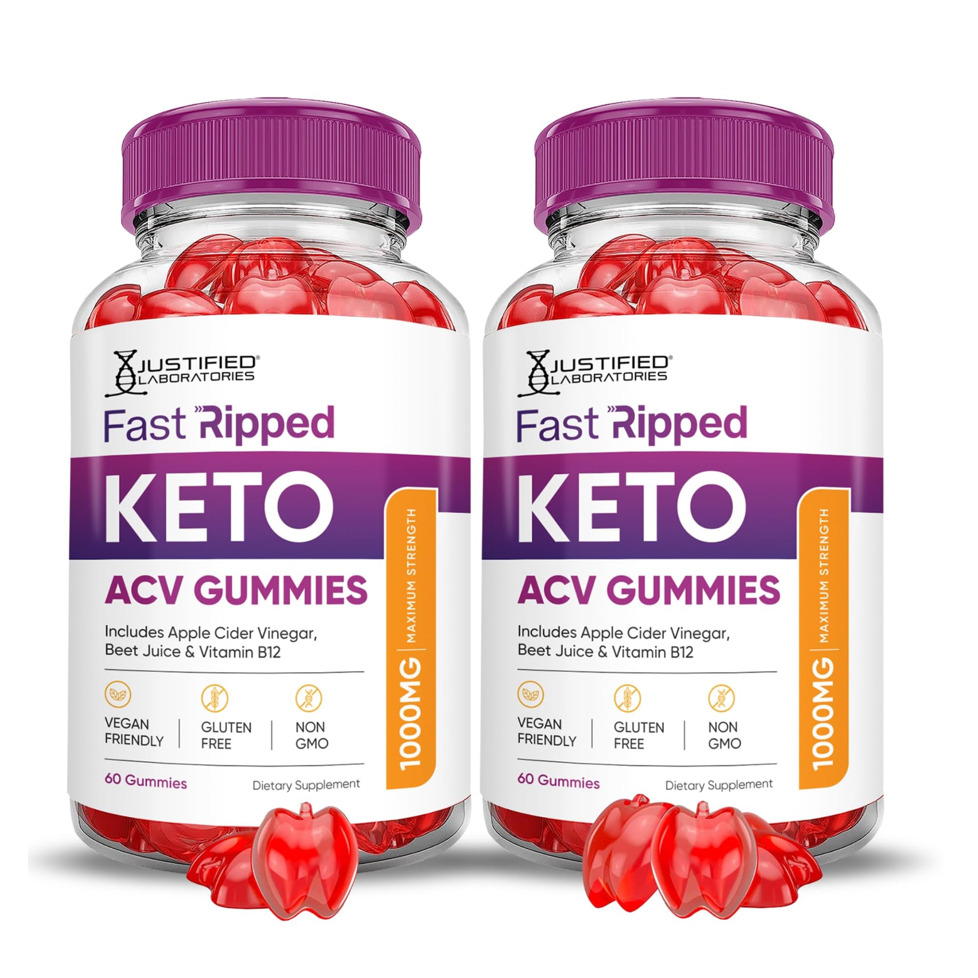 Justified Laboratories Fast Ripped Keto ACV Gummies (1000 mg) Gummy 120