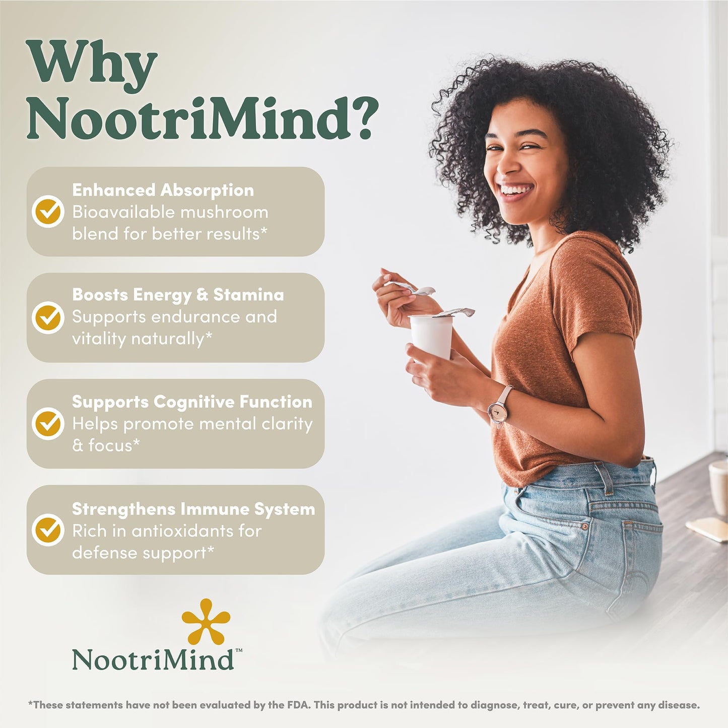 nootrimind Mushroom+ Blend 10-Mushroom Complex, 60 Capsules