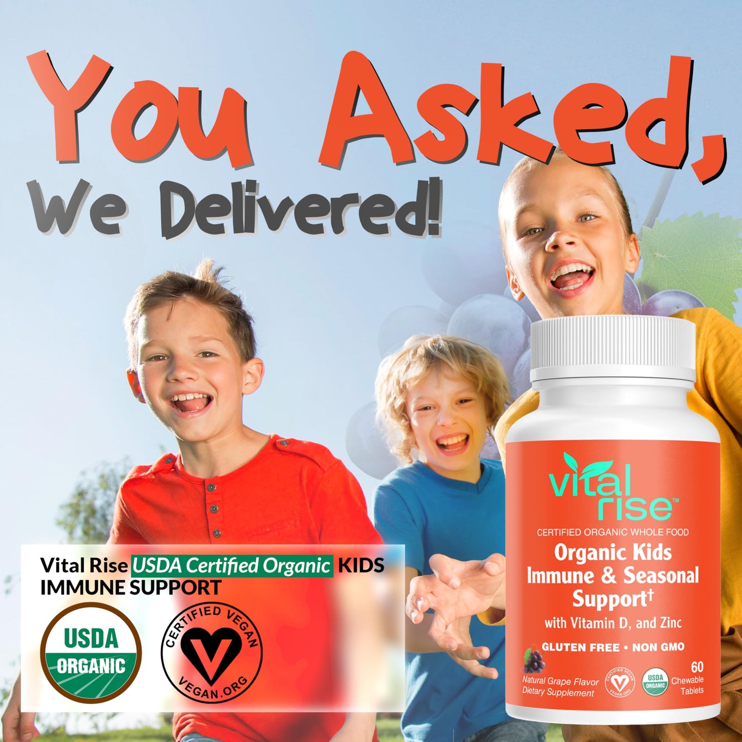 Vital Rise Kids Immune Support Chewables 60 Count