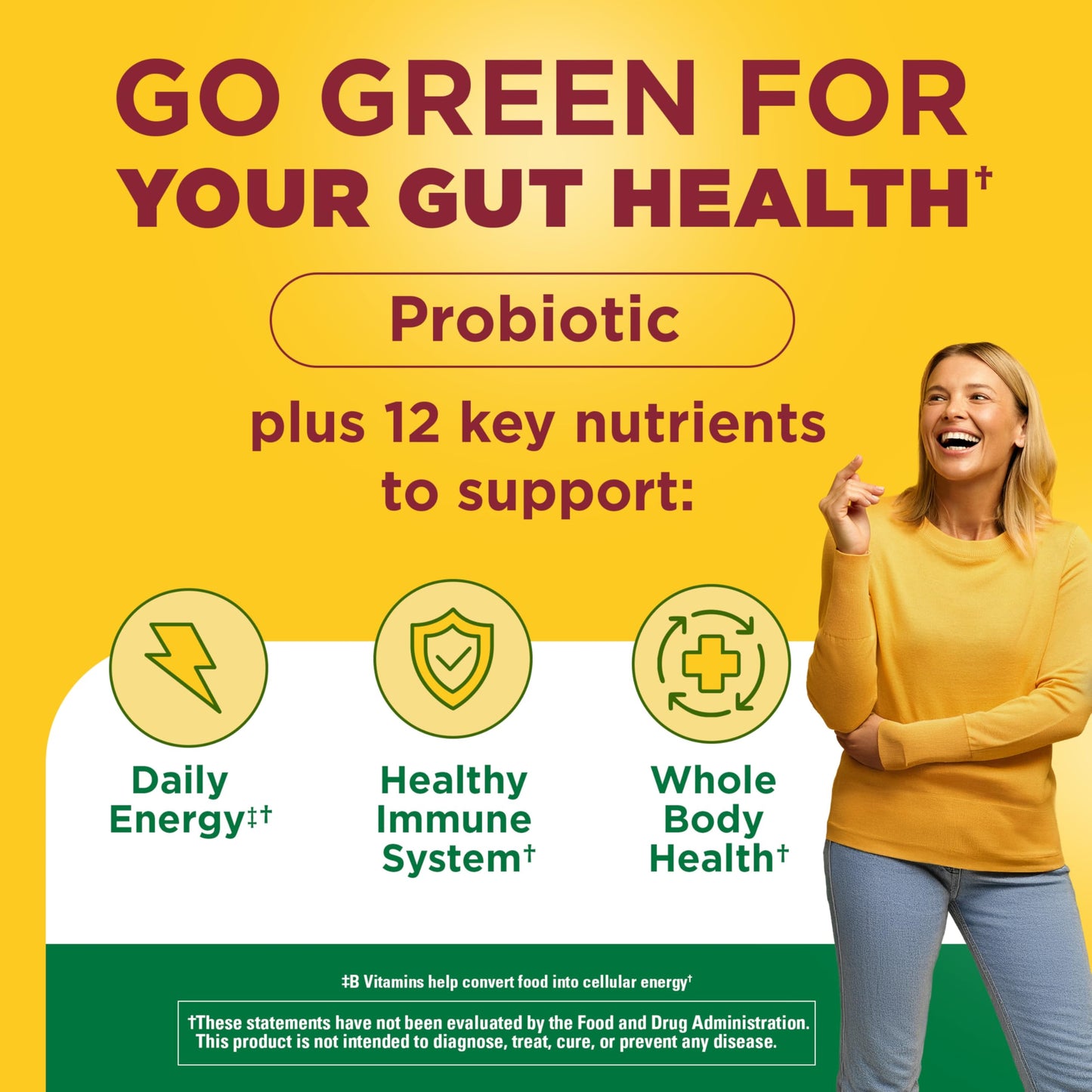 Nature Made Super Greens with Probiotic Capsules, 75 Count