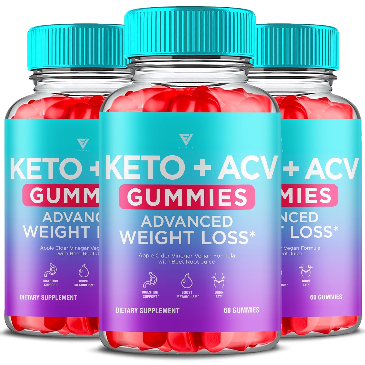 Fyvus Apple Cider Vinegar Gummies 180 Gummies