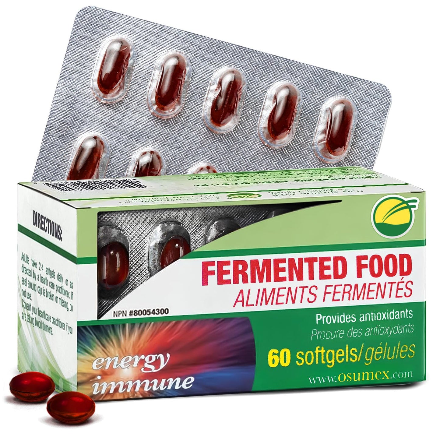 Osumex Gut Support Live Probiotics for Women and Men Capsules 60 Count