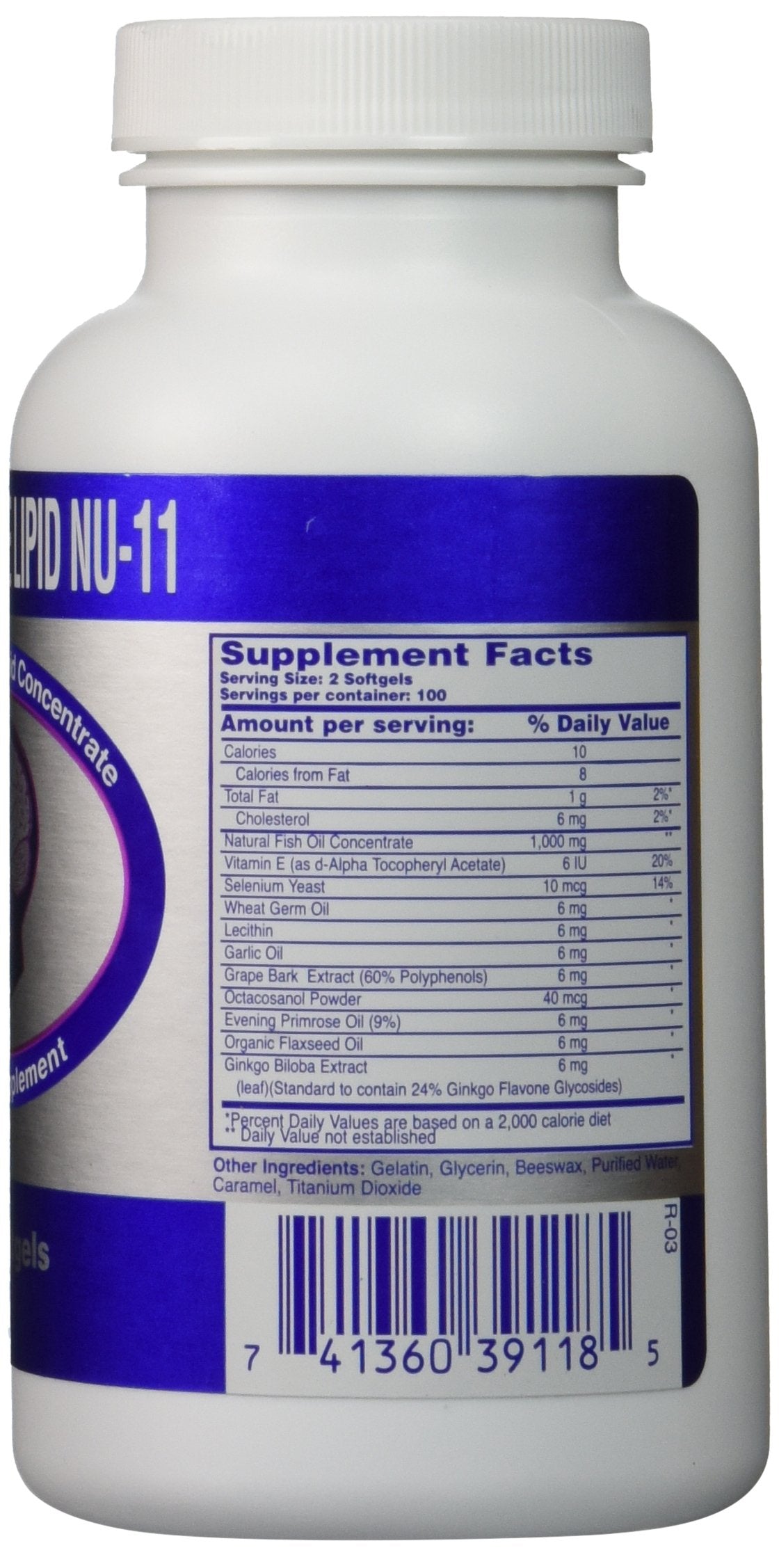 Nu-Health Marine Lipid Nu-11 Dietary Supplement Softgels 200