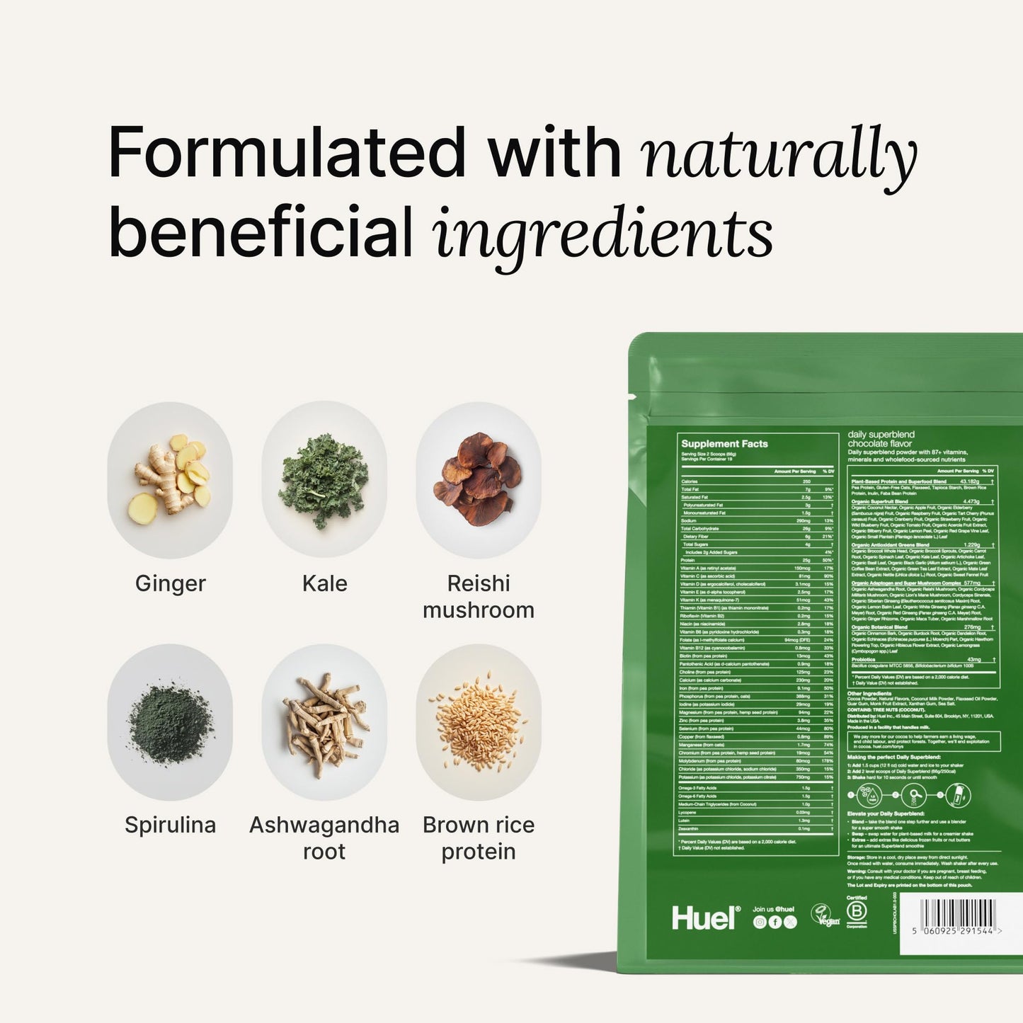 Huel Daily Superblend Chocolate Powder 44 oz