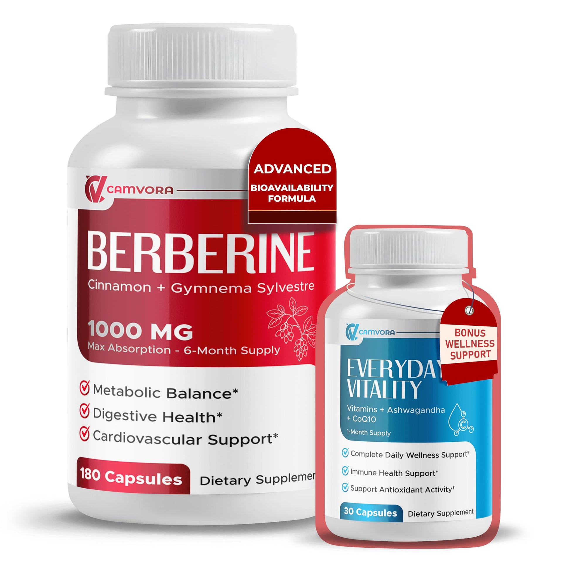 CAMVORA Berberine 1000mg Liposomal Capsules, 180 Count
