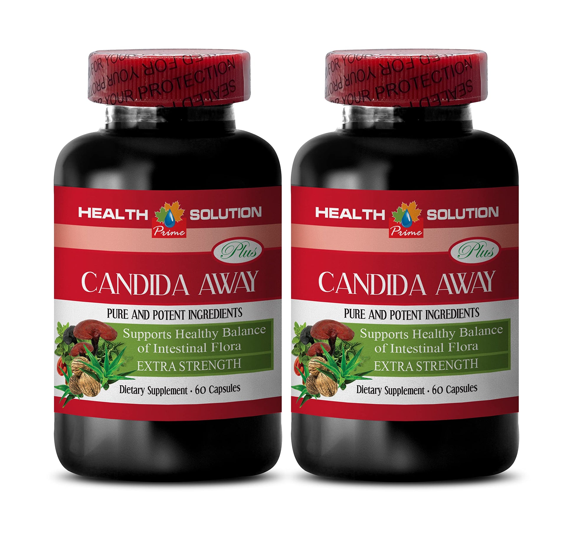 Health Solution Prime Natural Detox Pills Candida Away Plus Candida Quick Cleanse Candida Support Capsules 60 Capsules