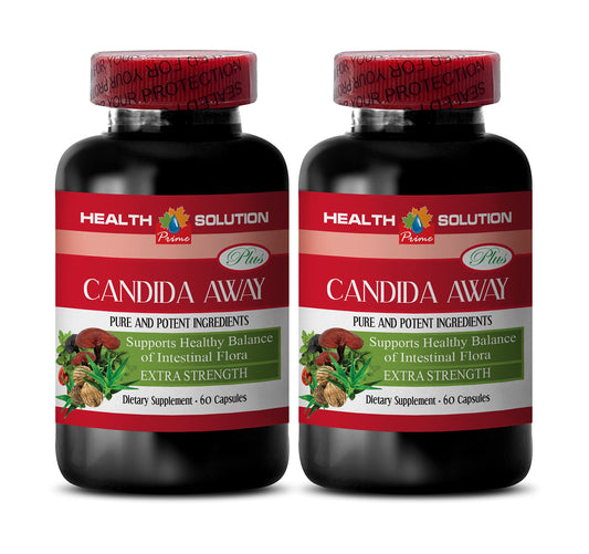 Health Solution Prime Natural Detox Pills Candida Away Plus Candida Quick Cleanse Candida Support Capsules 60 Capsules