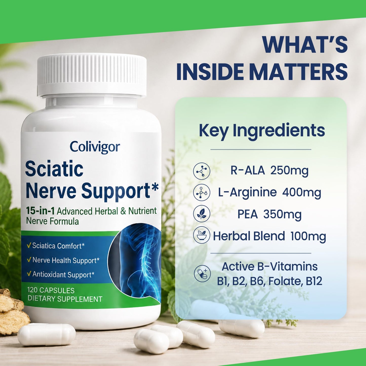 Colivigor Sciatic Nerve Supplement Capsules 120
