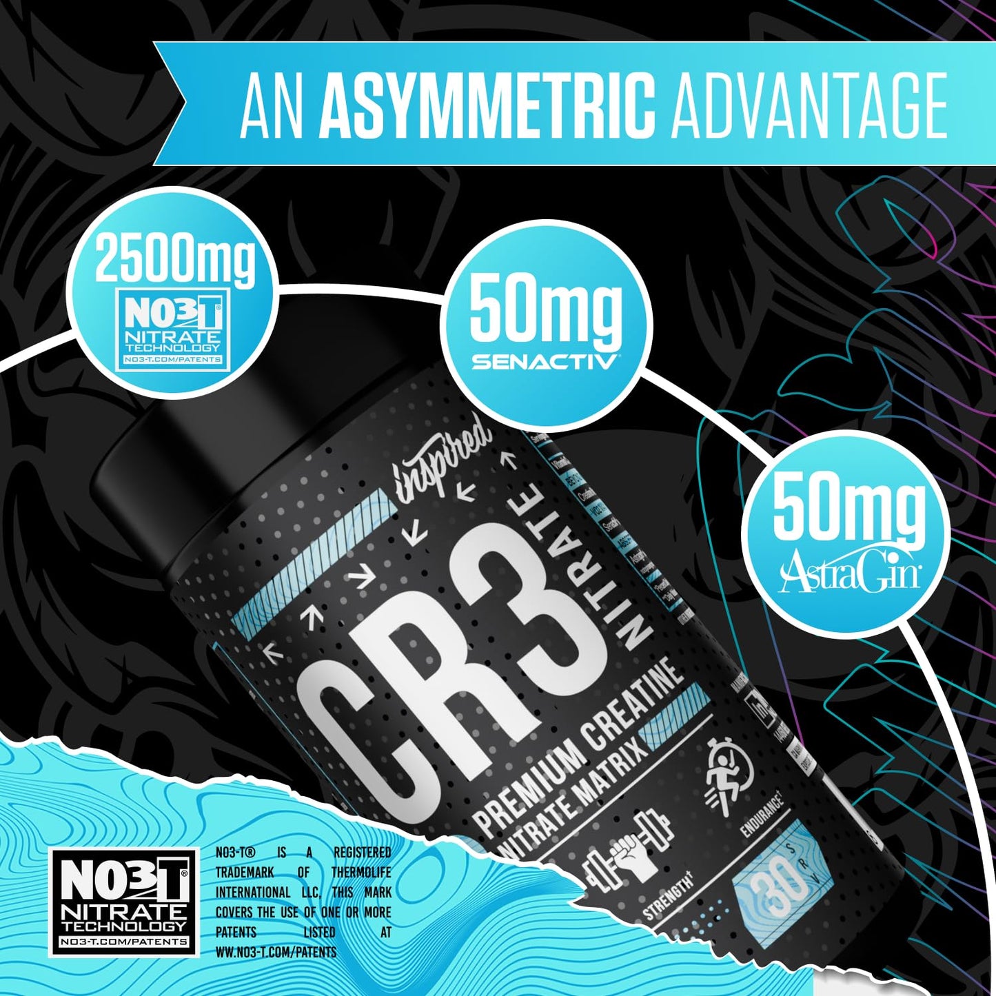 Inspired Nutraceuticals CR3 Creatine 120 Capsules