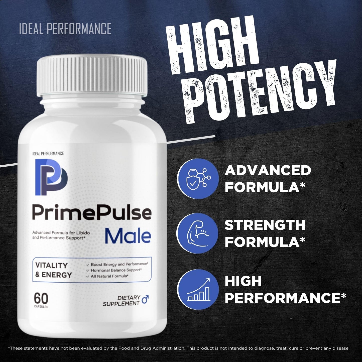 IDEAL PERFORMANCE Prime Pulse Pills Capsules, 60 Count