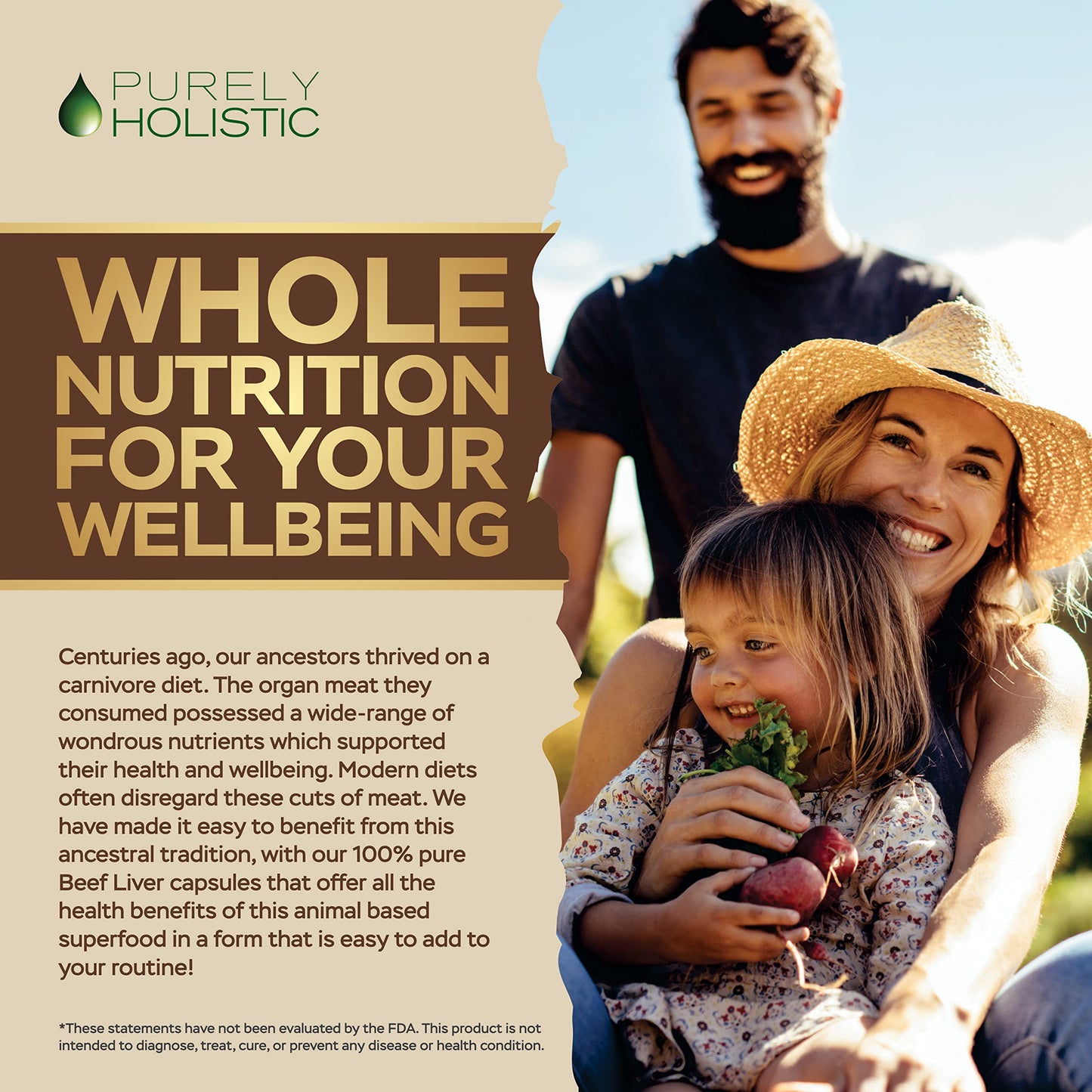 Purely Holistic Grass Fed Beef Liver Capsules 270 Count