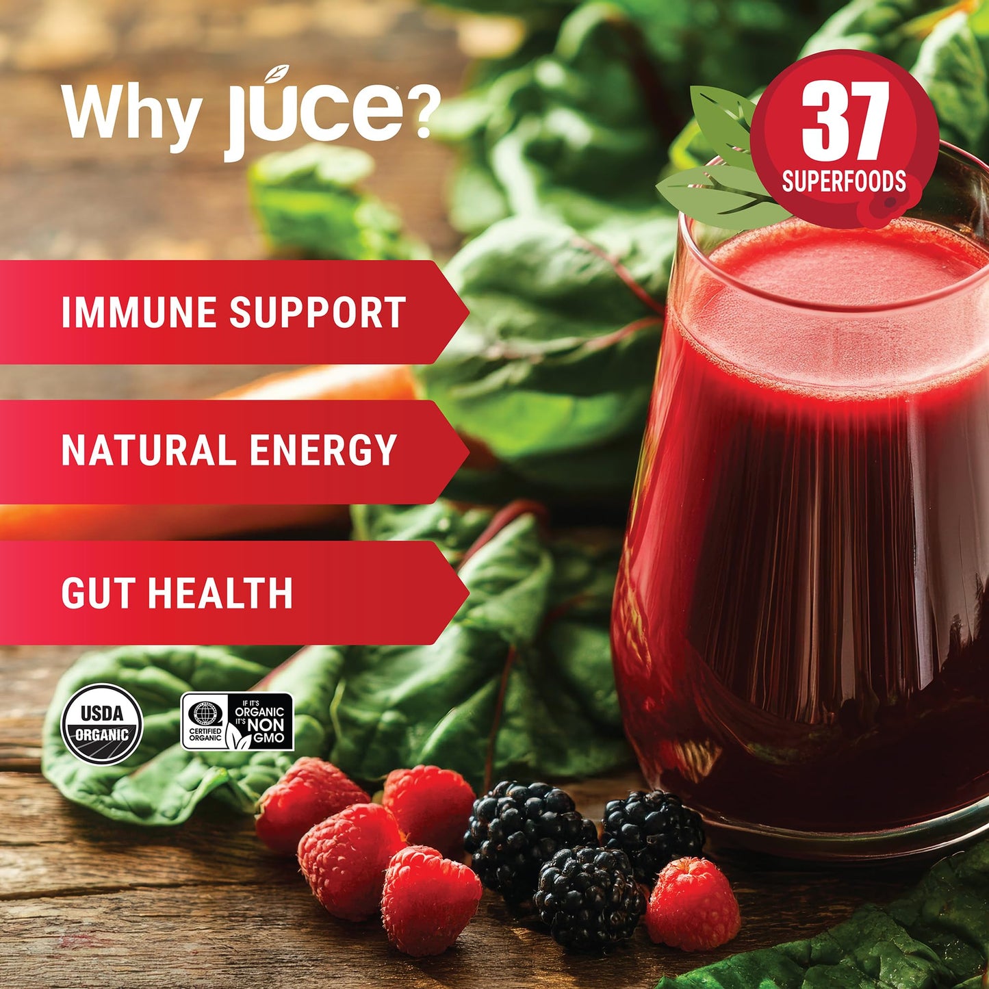 Terra Kai Organics Juce Raw Reds Organic Superfood Powder 7.04 Ounce