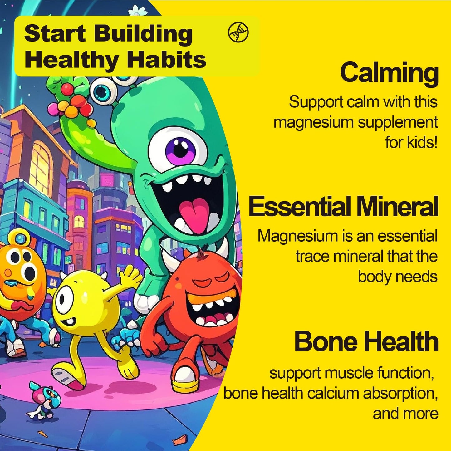 MEGNETA Kids Calm Magnesium Gummies 60 Count