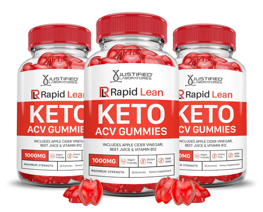 Justified Laboratories Rapid Lean Keto ACV Gummies, 180 Gummies