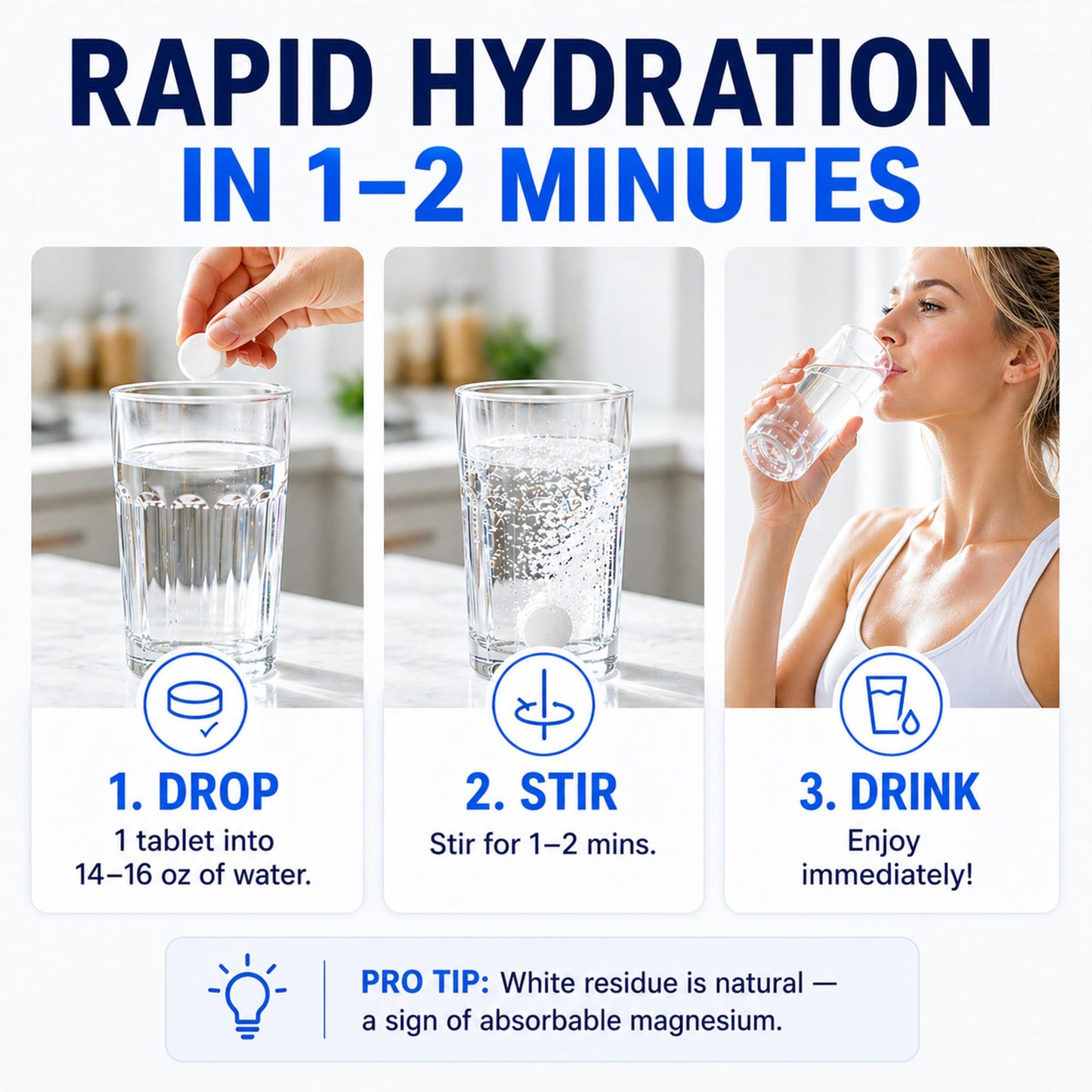 Trihood 16 PPM Molecular Hydrogen Water Tablets with Magnesium, 120 Tablets