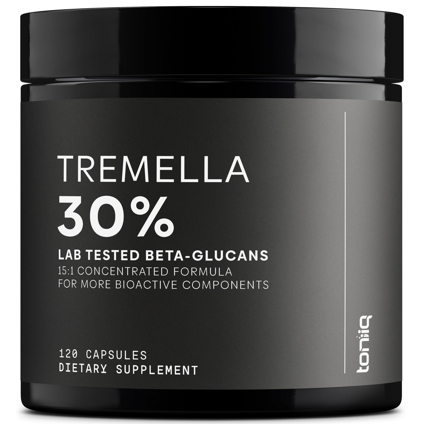 Toniiq Tremella Mushroom Ultra Potency 15:1 Extract with 30% Beta Glucans, 120 Capsules