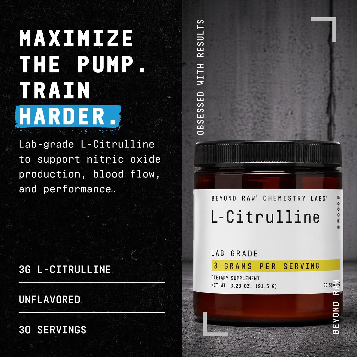 BEYOND RAW L-Citrulline Powder, 3.23 Ounce