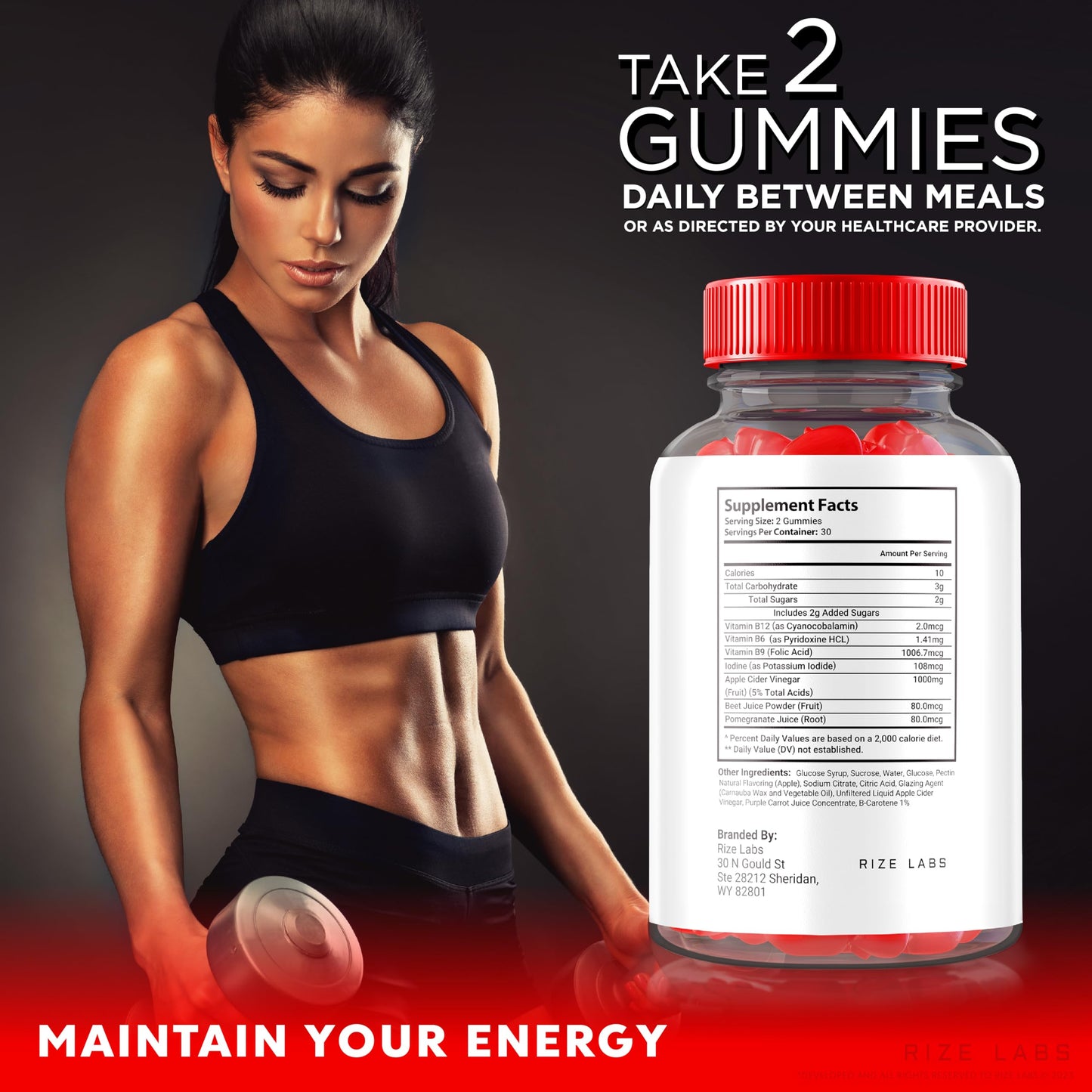 Rize Labs Keto ACV Luxe 60 Gummies