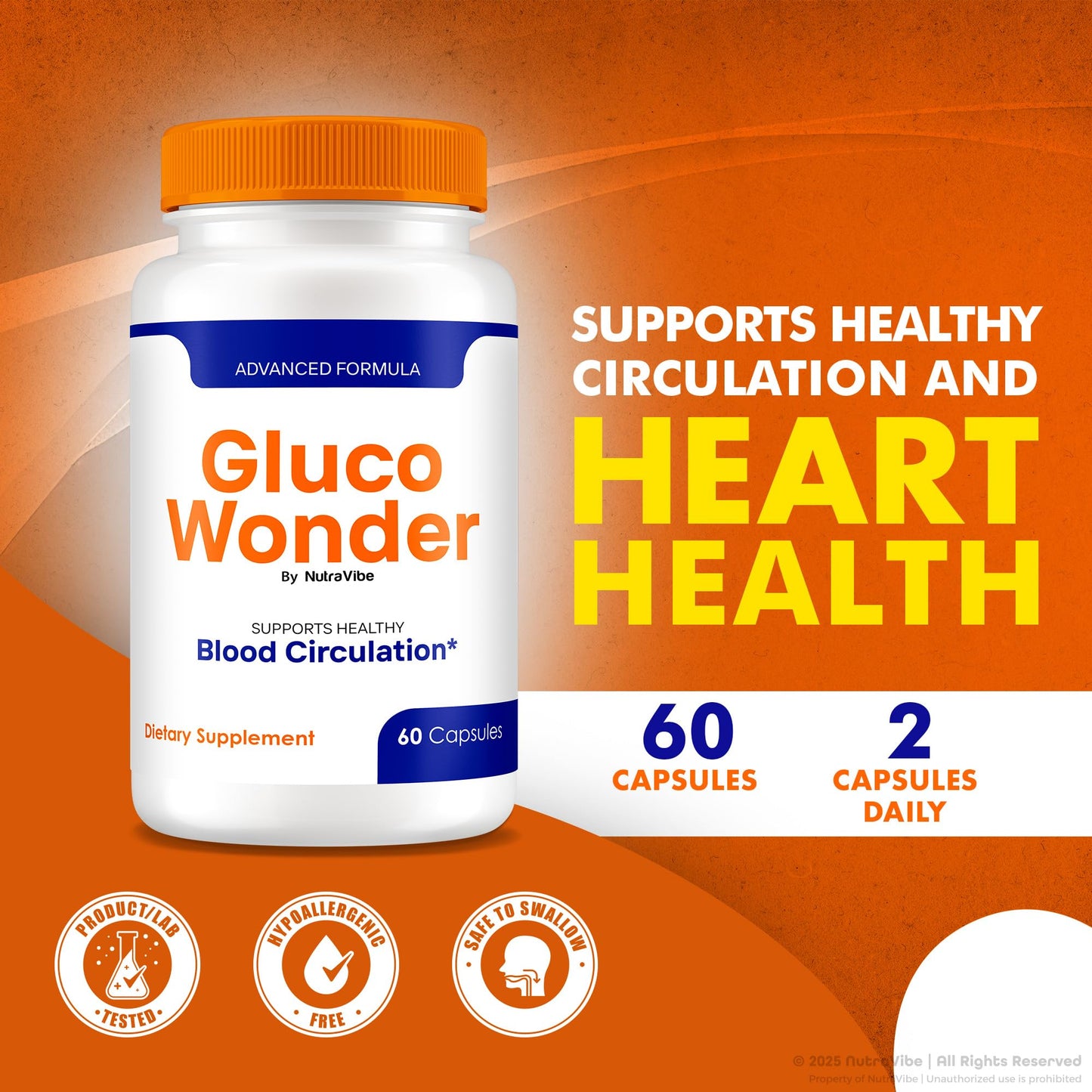 NutraVibe Gluco Wonder Capsules, 180 Capsules
