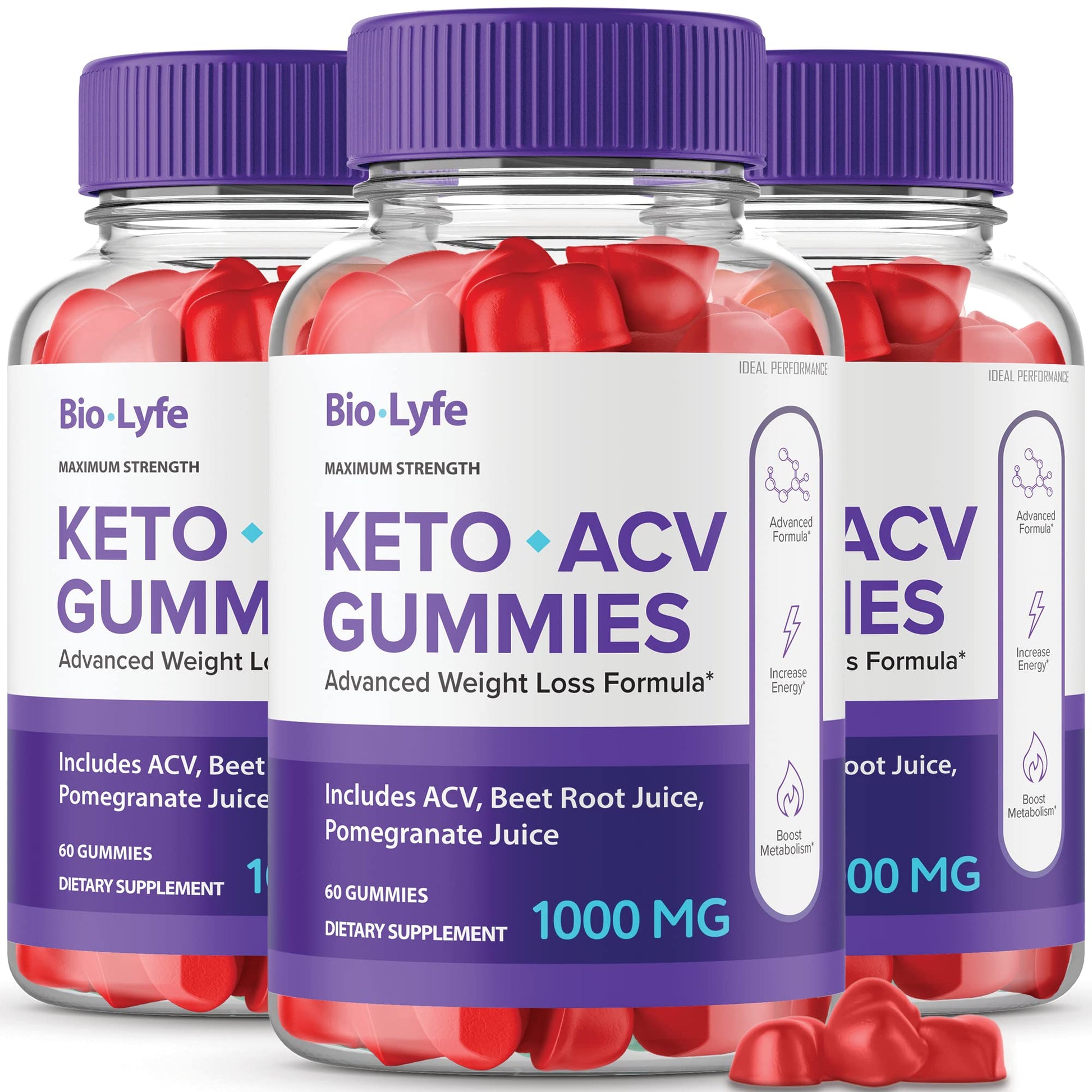 IDEAL PERFORMANCE Biolyfe Keto Gummies 60 Count