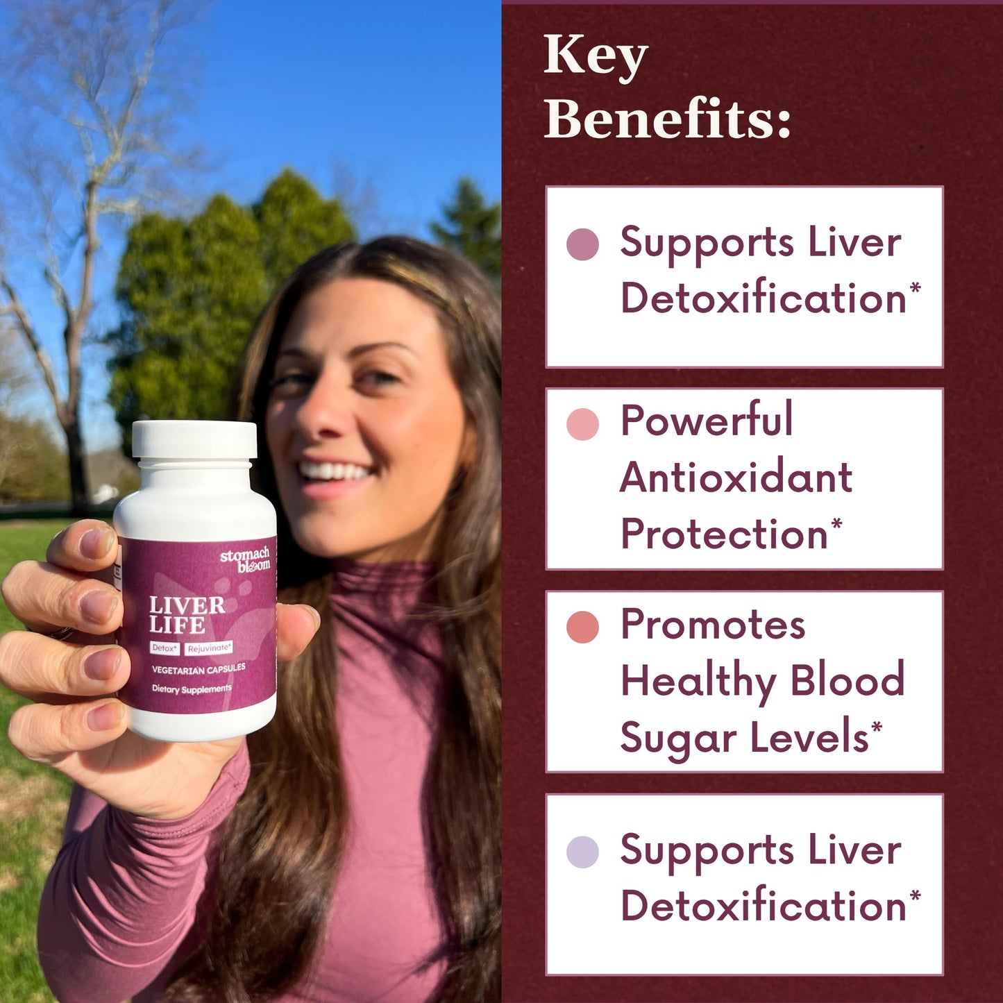 Stomach Bloom Liver Detox & Cleanse Capsule, 60 Count