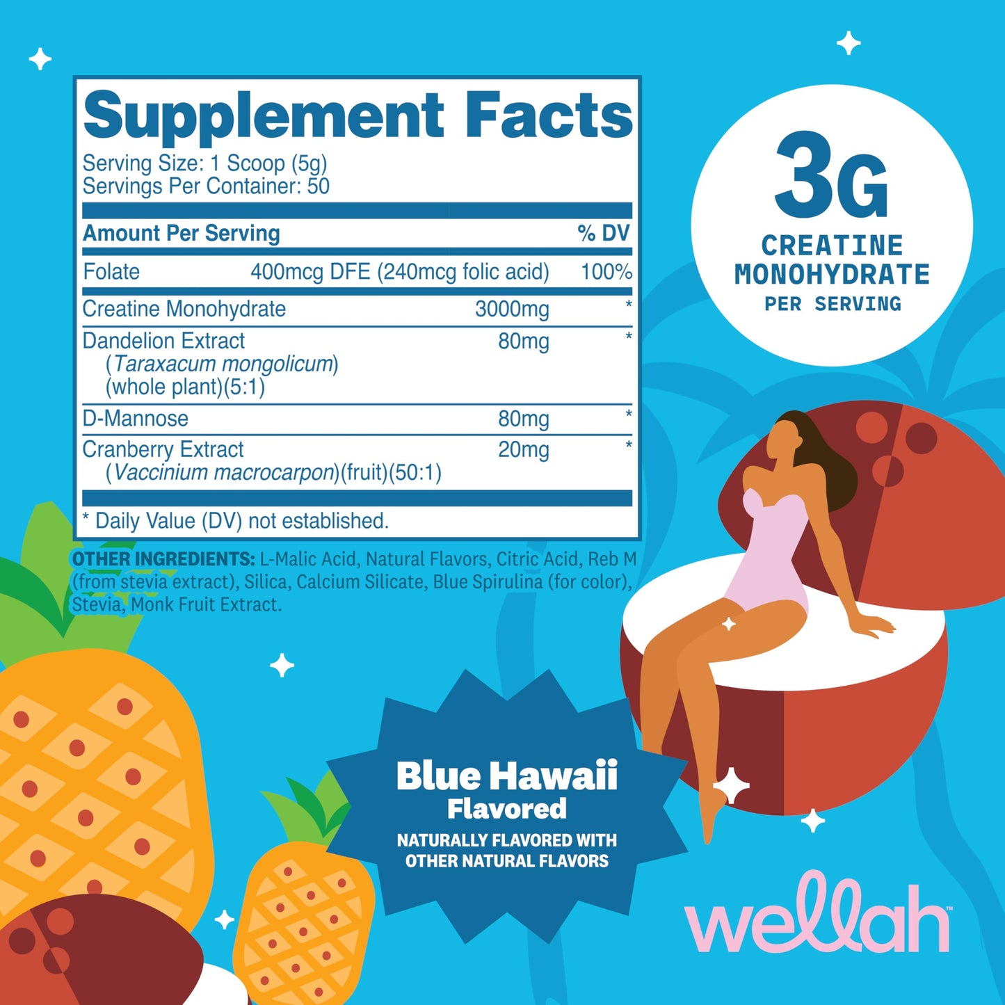 Wellah Creatine for Women Powder (8.9)