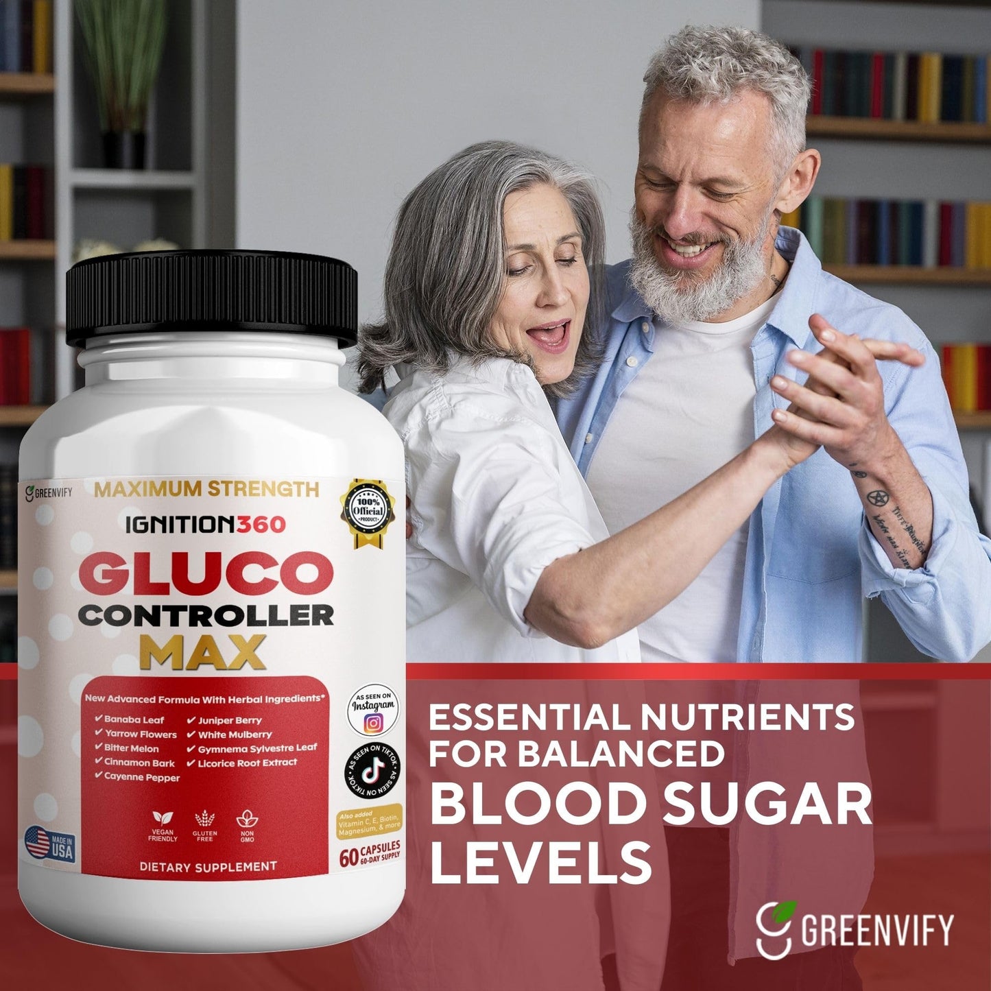 GREENVIFY Ignition360 Gluco Controller Max 60 Capsules
