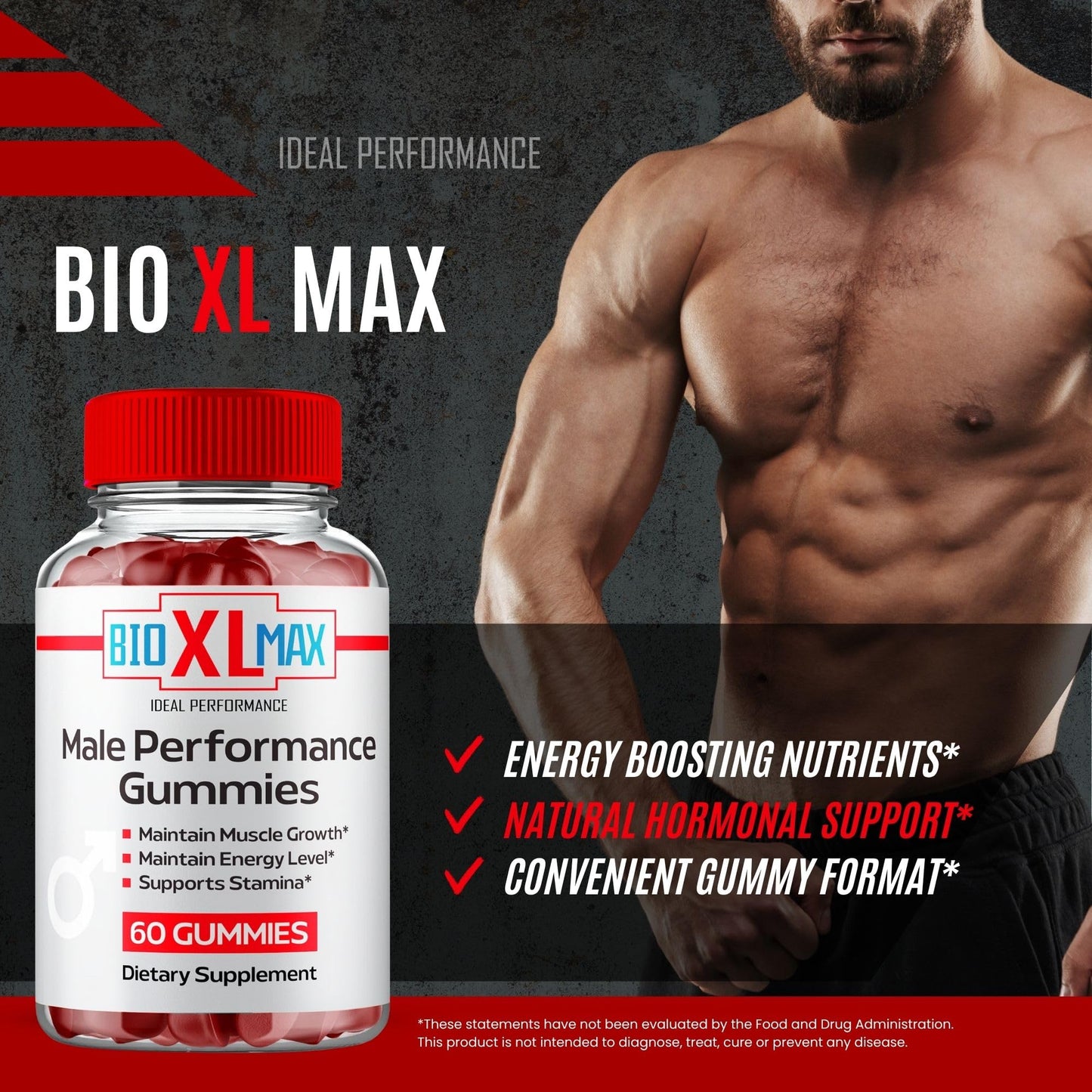 Ideal Performance Bio XL Max Gummies 60 Count
