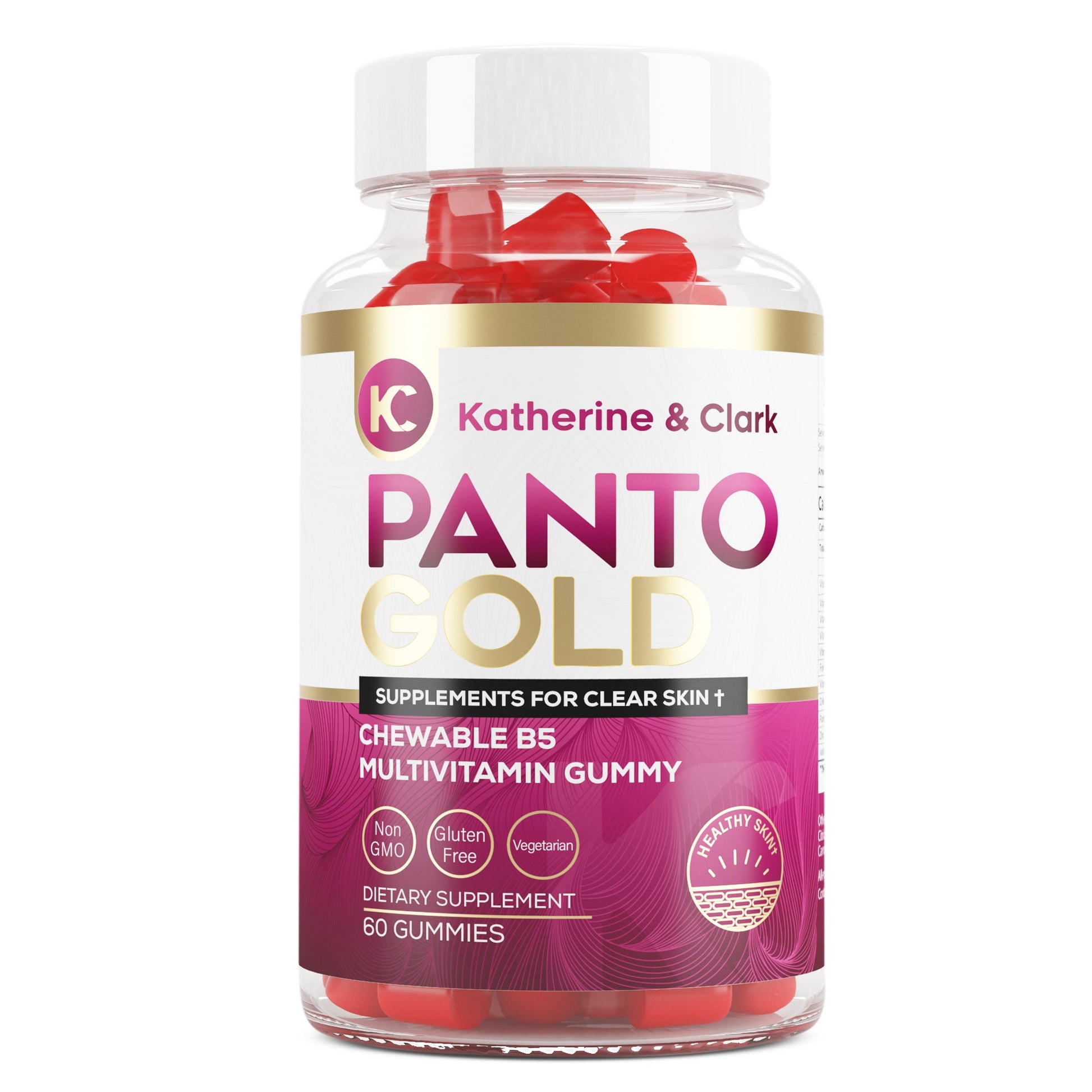 Katherine & Clark Panto Gold Vitamin B5 Pantothenic Acid Gummies - Chewable - 60 Count
