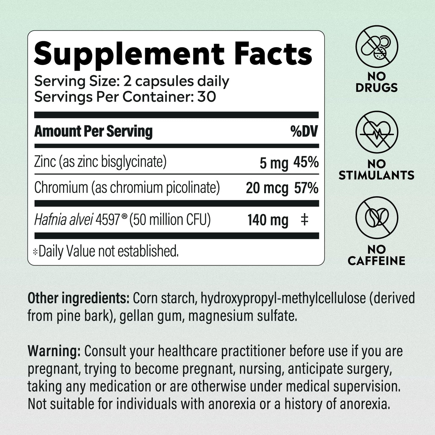 Fullify Weight Management Probiotics for Women and Men Clinically Shown to Curb Cravings with Hafnia Alvei HA4597, Chromium & Zinc Capsules 120