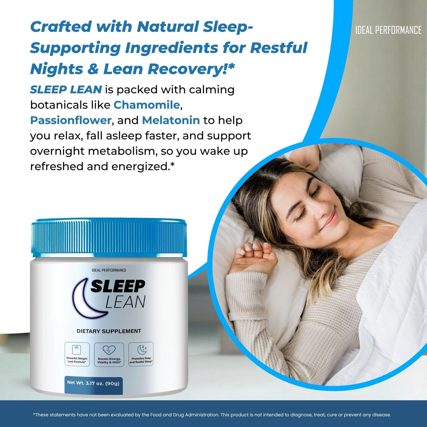 IDEAL PERFORMANCE Sleep Lean Powder, 10 oz