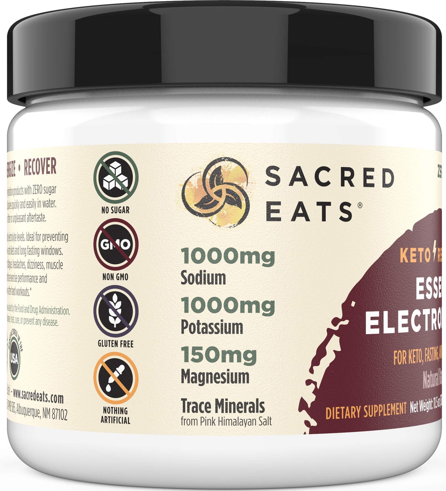 Sacred Eats Keto Electrolyte Powder 11.5 Ounce