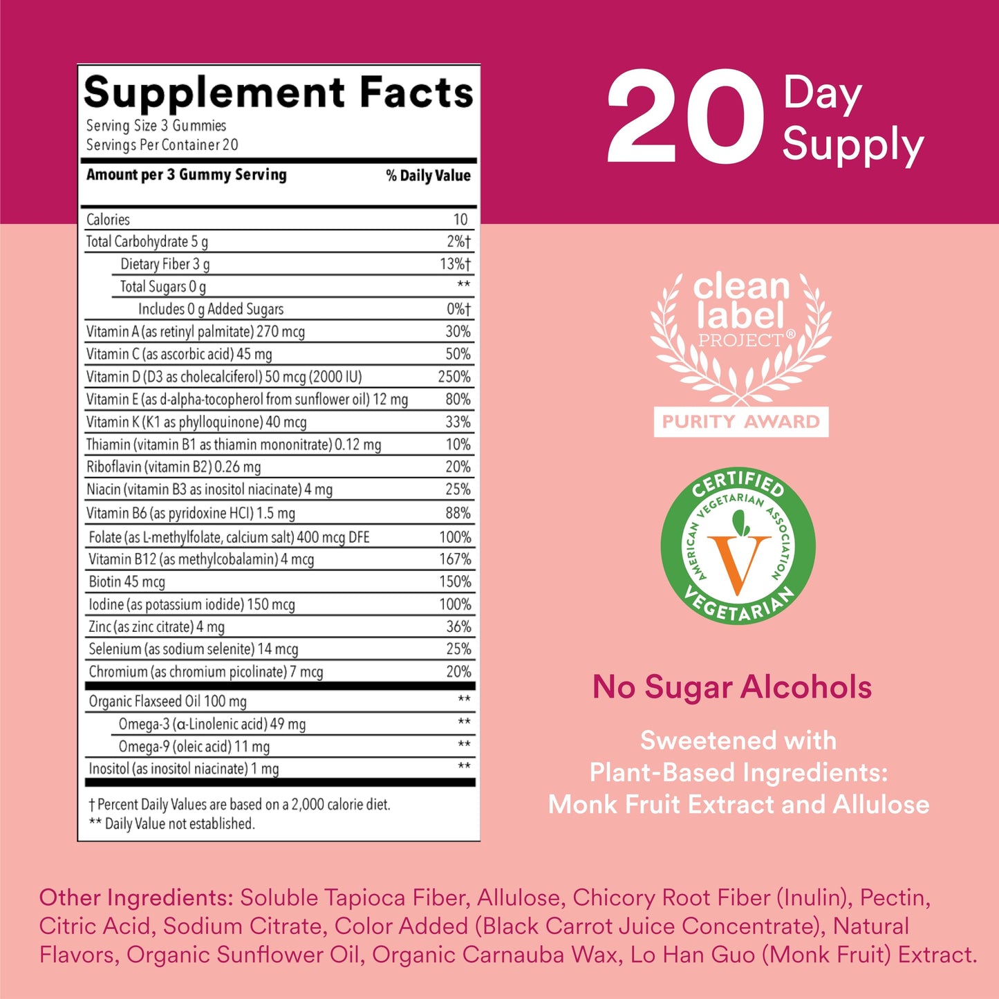 SmartyPants Women's Multivitamin Gummies, 60 Count