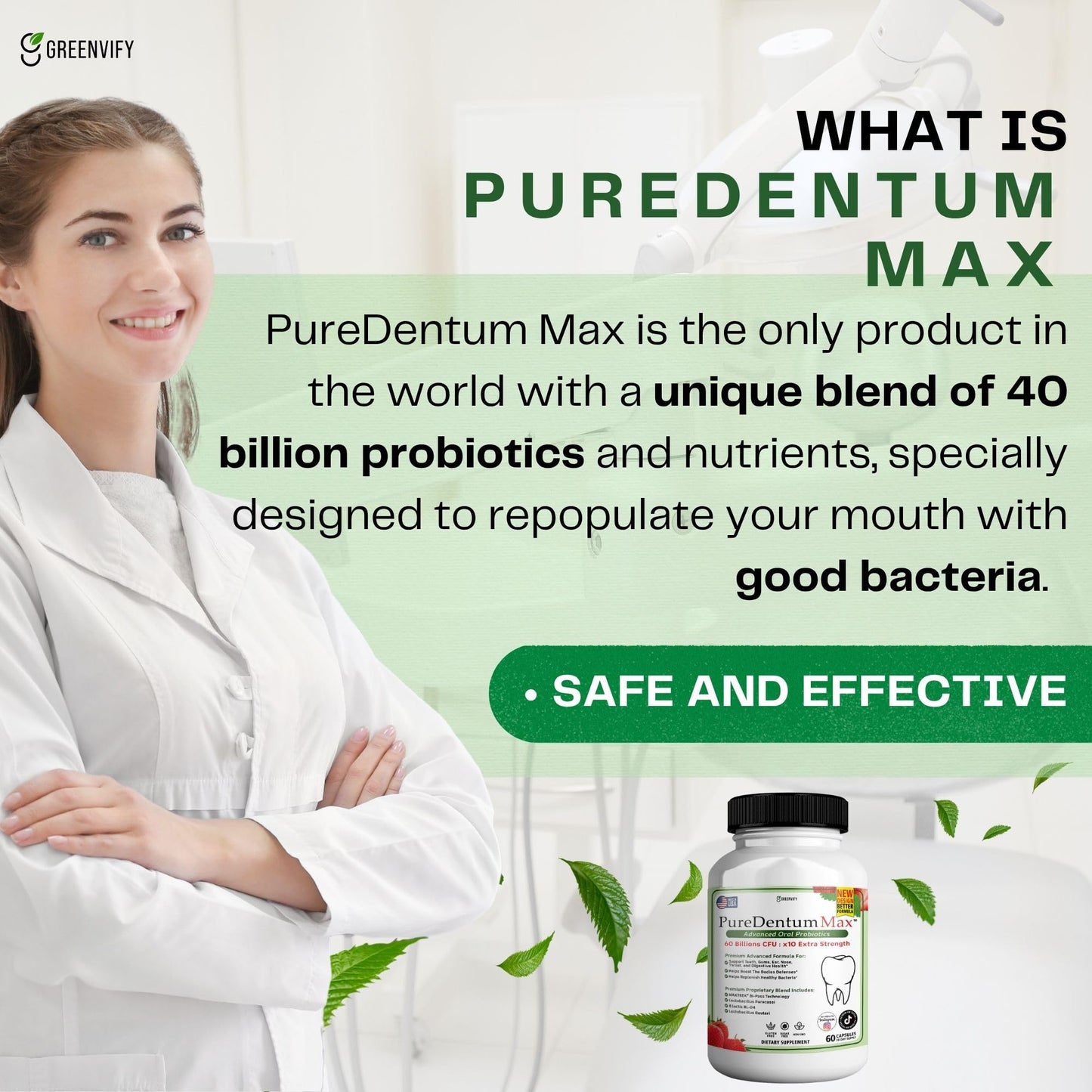 ProDentim Max PureDentum for Gums and Teeth Health & Fresh Breath - 40 Billion CFU Advanced Oral Probiotics for Mouth Bad Breath Capsule, 600 Count