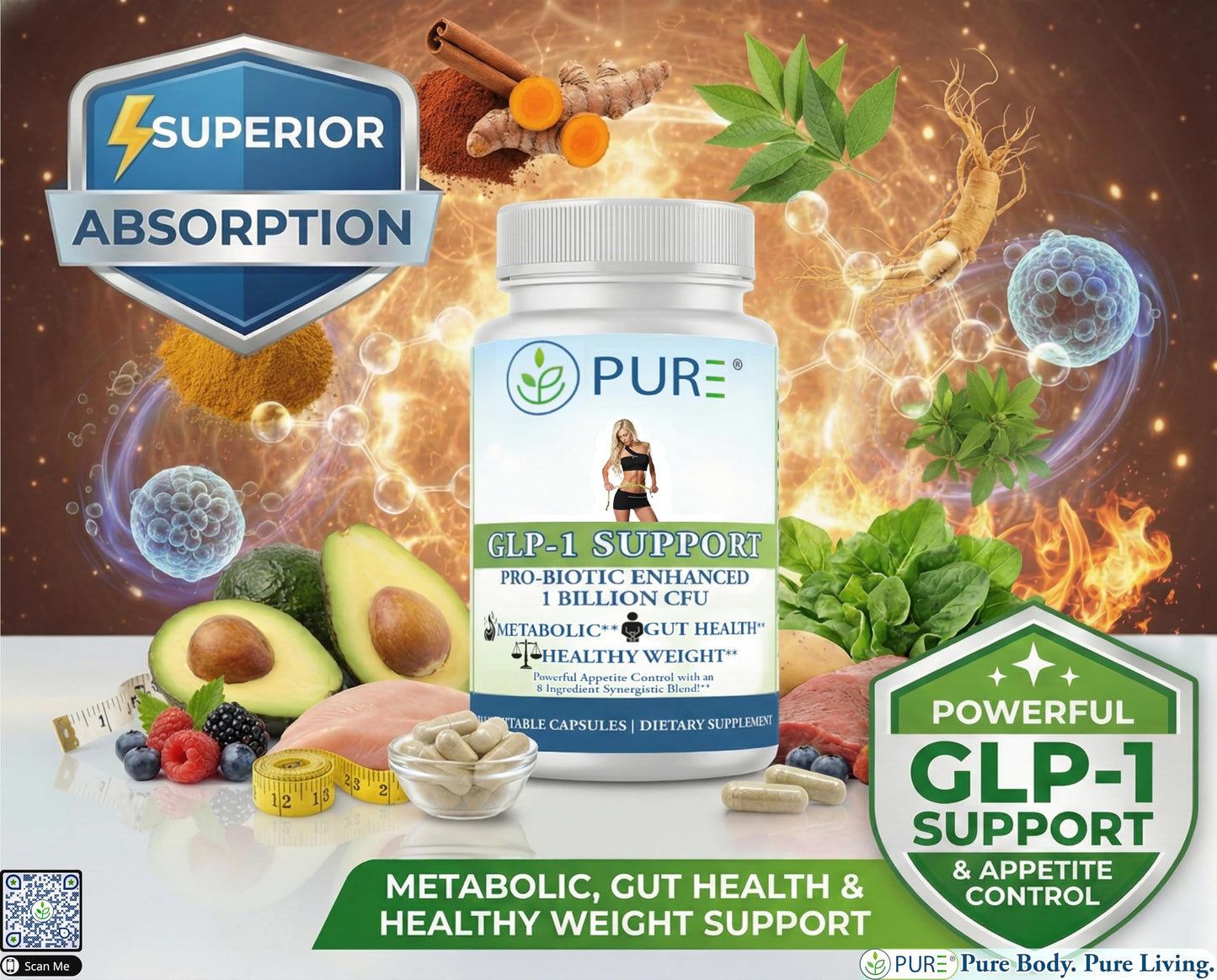 PURE GLP-1 Support Capsules 30 Count