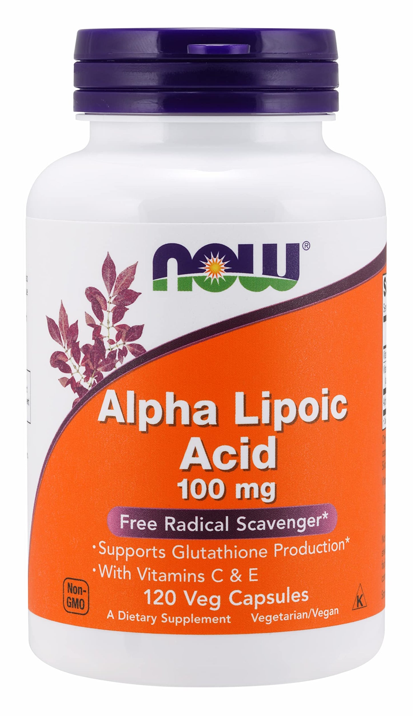 NOW Foods Alpha Lipoic Acid 100 mg Capsules, 120 Count