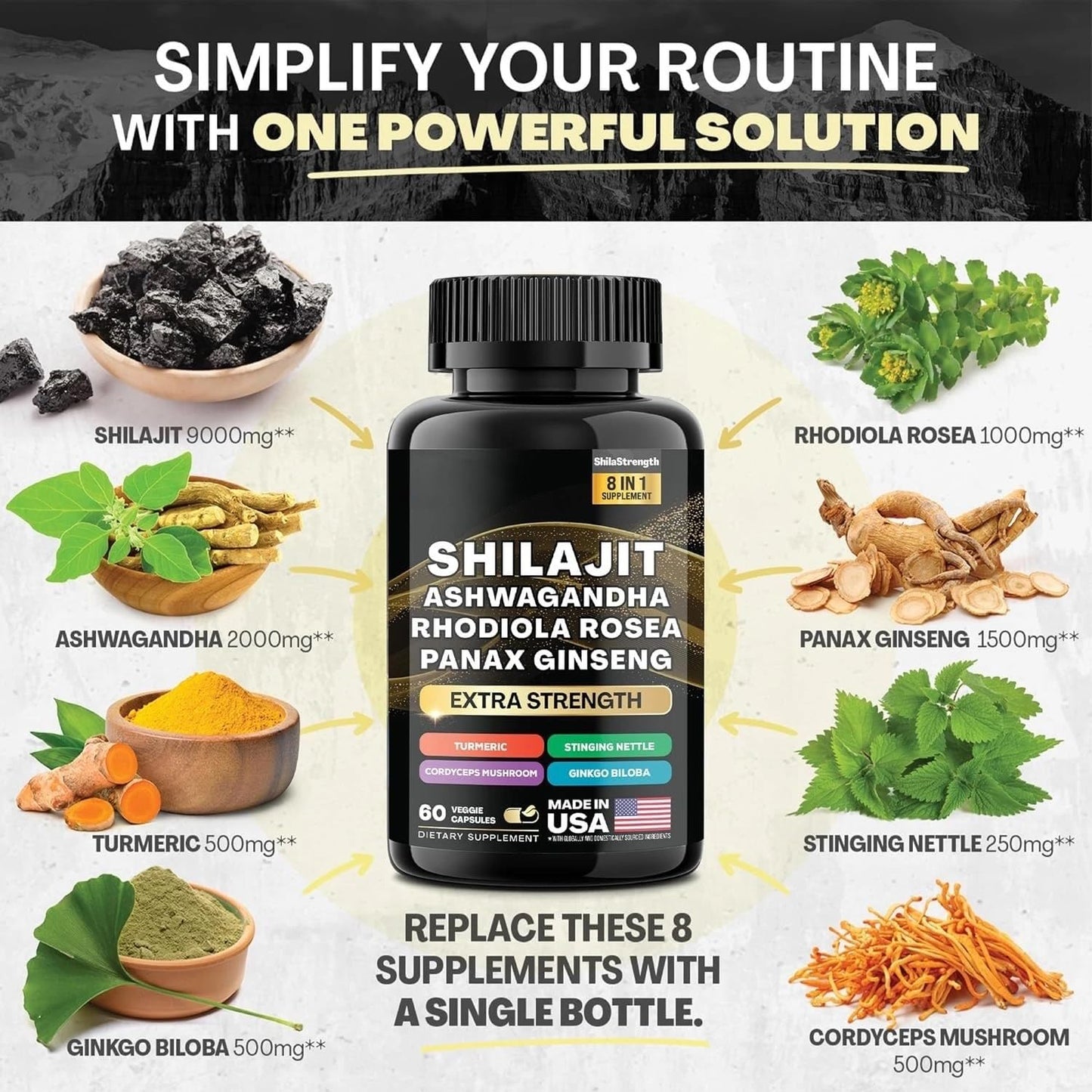 Jupiter Blessing Shilajit Supplement with Fulvic Acid Capsule 1 Count